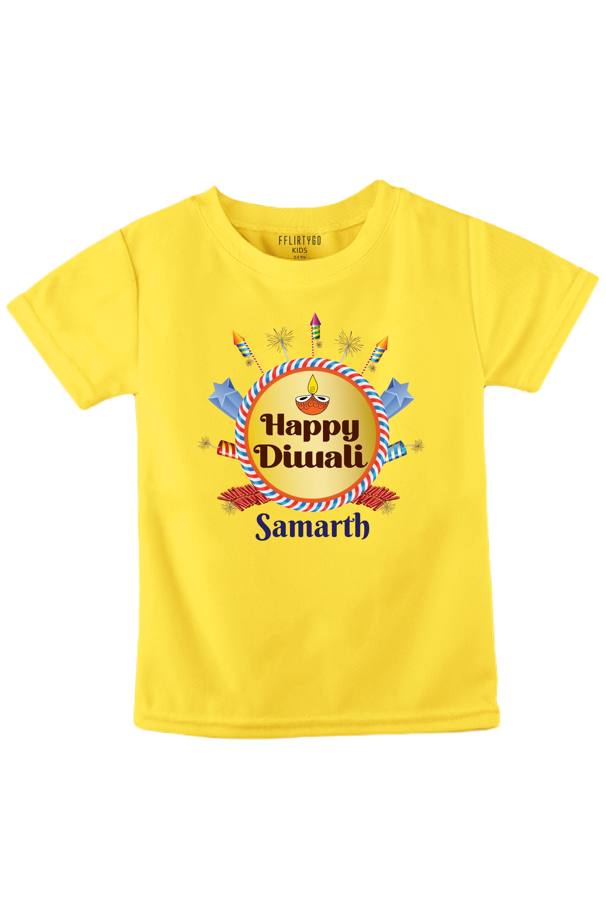 Happy Diwali Kids T Shirt w/ Custom Name