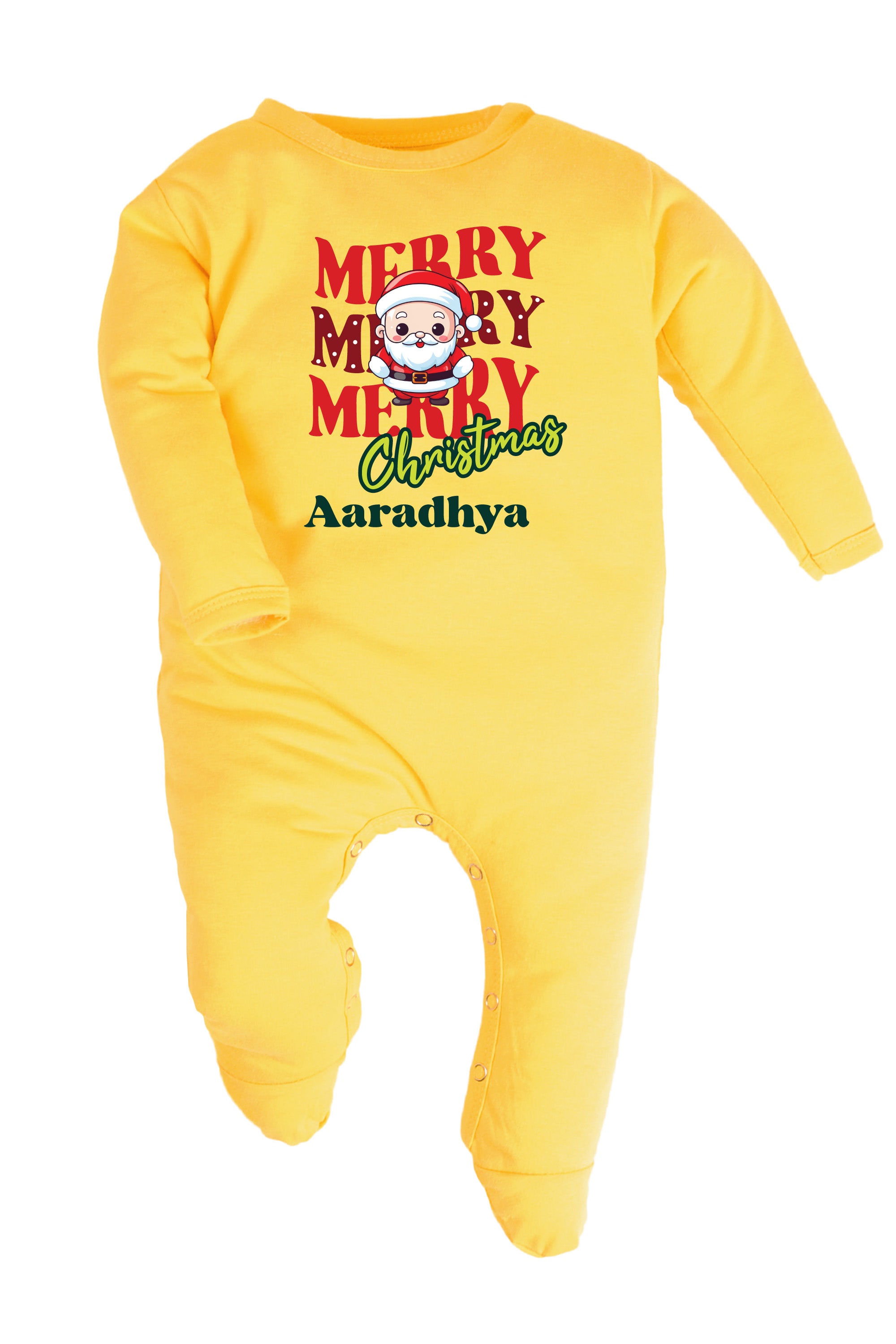 Merry Merry Merry  Christmas Baby Romper | Onesies w/ Custom Name