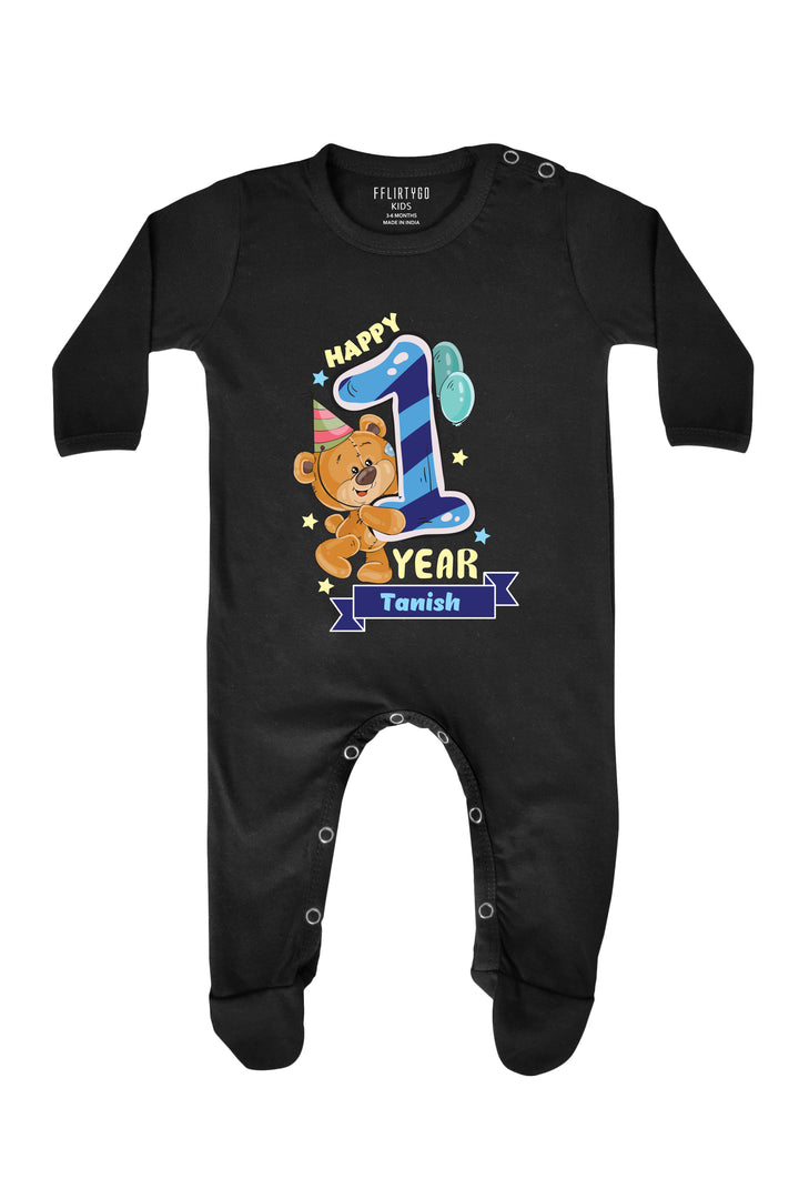 Happy One Year Milestone Baby Romper | Onesies w/ Custom Name