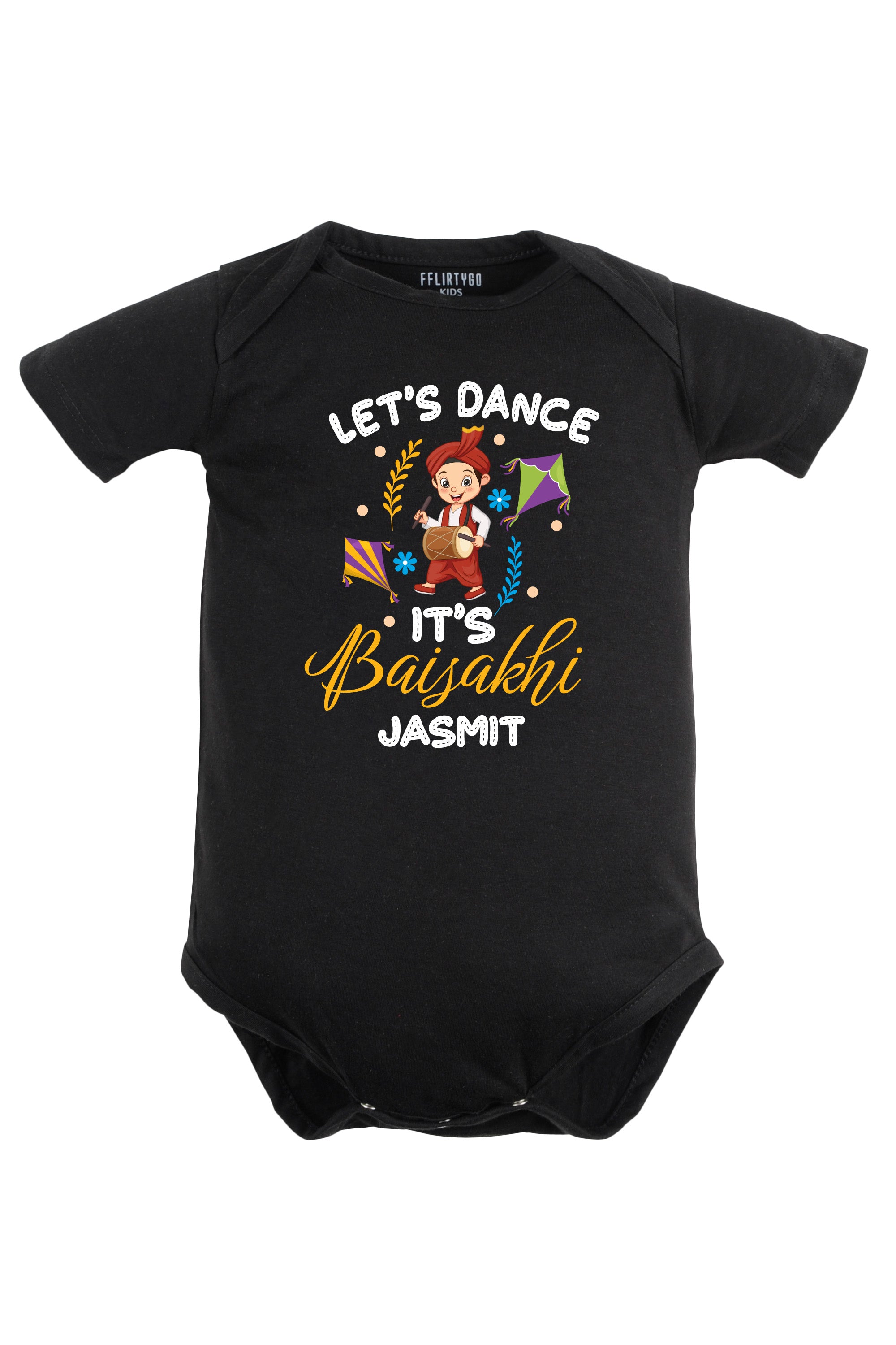 Let's Dance It's Baisakhi Baby Romper | Onesies w/ Custom Name