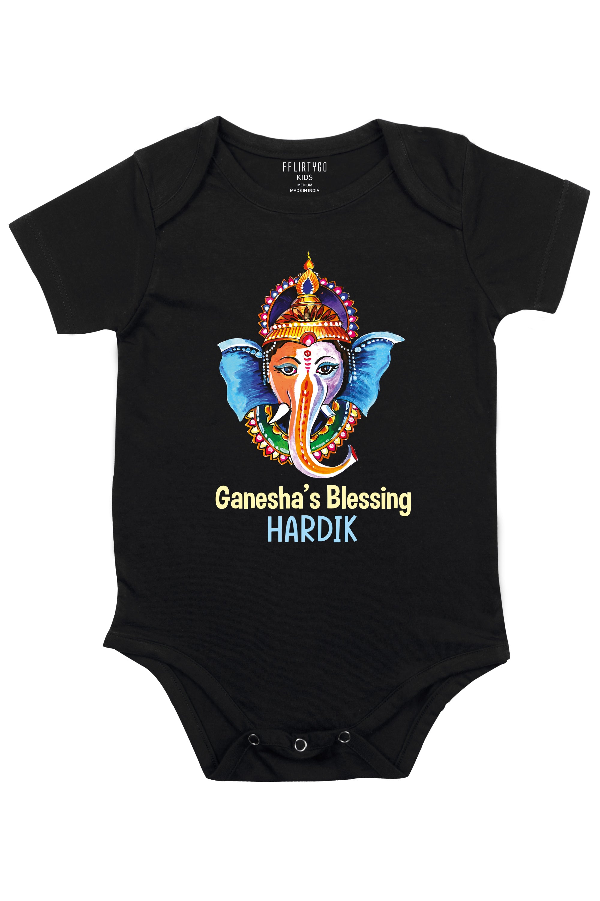 Ganesha's Blessing Baby Romper | Onesies w/ Custom Name