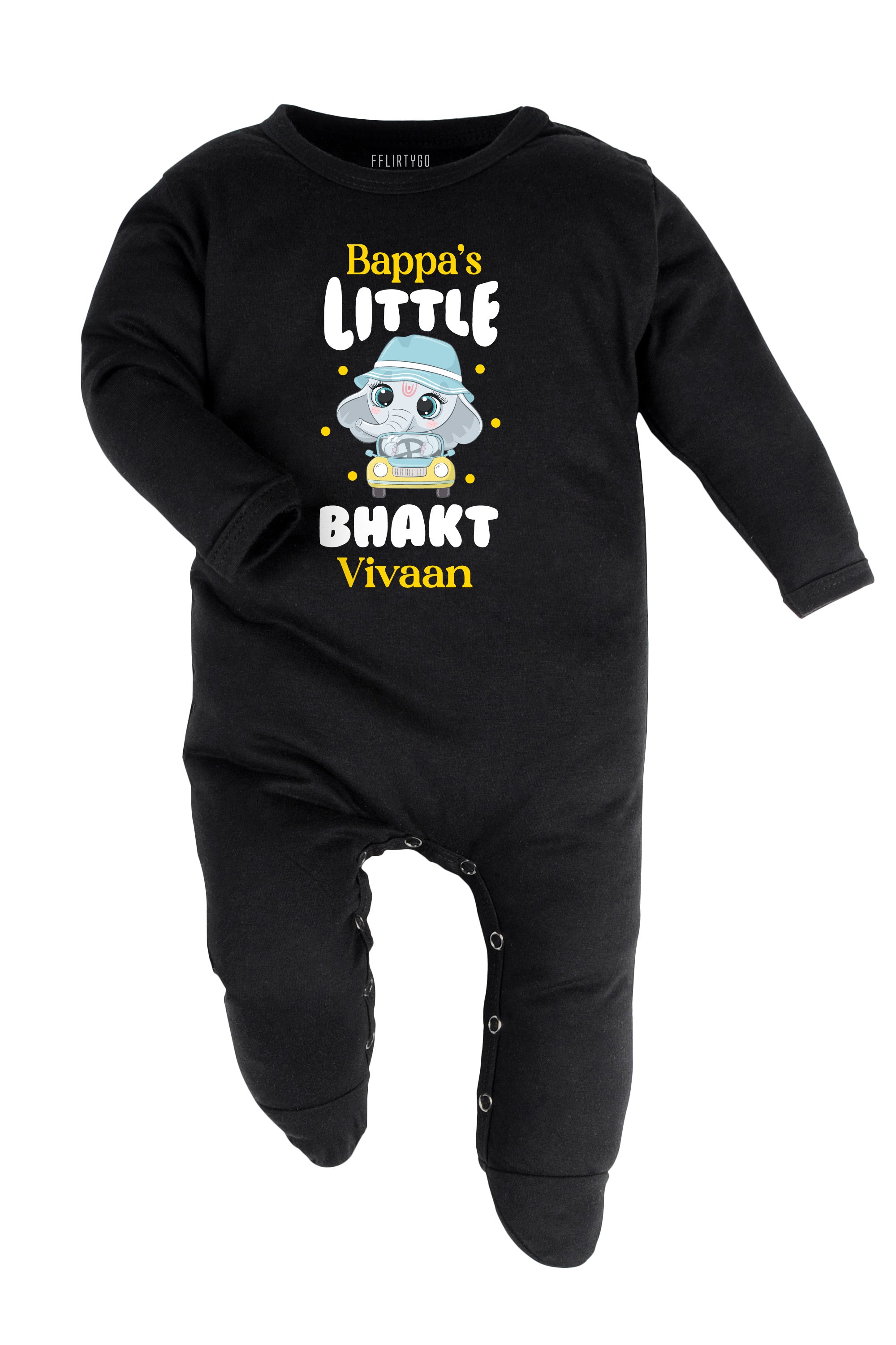 Bappa's Little BHAKT Baby Romper | Onesies w/ Custom Name