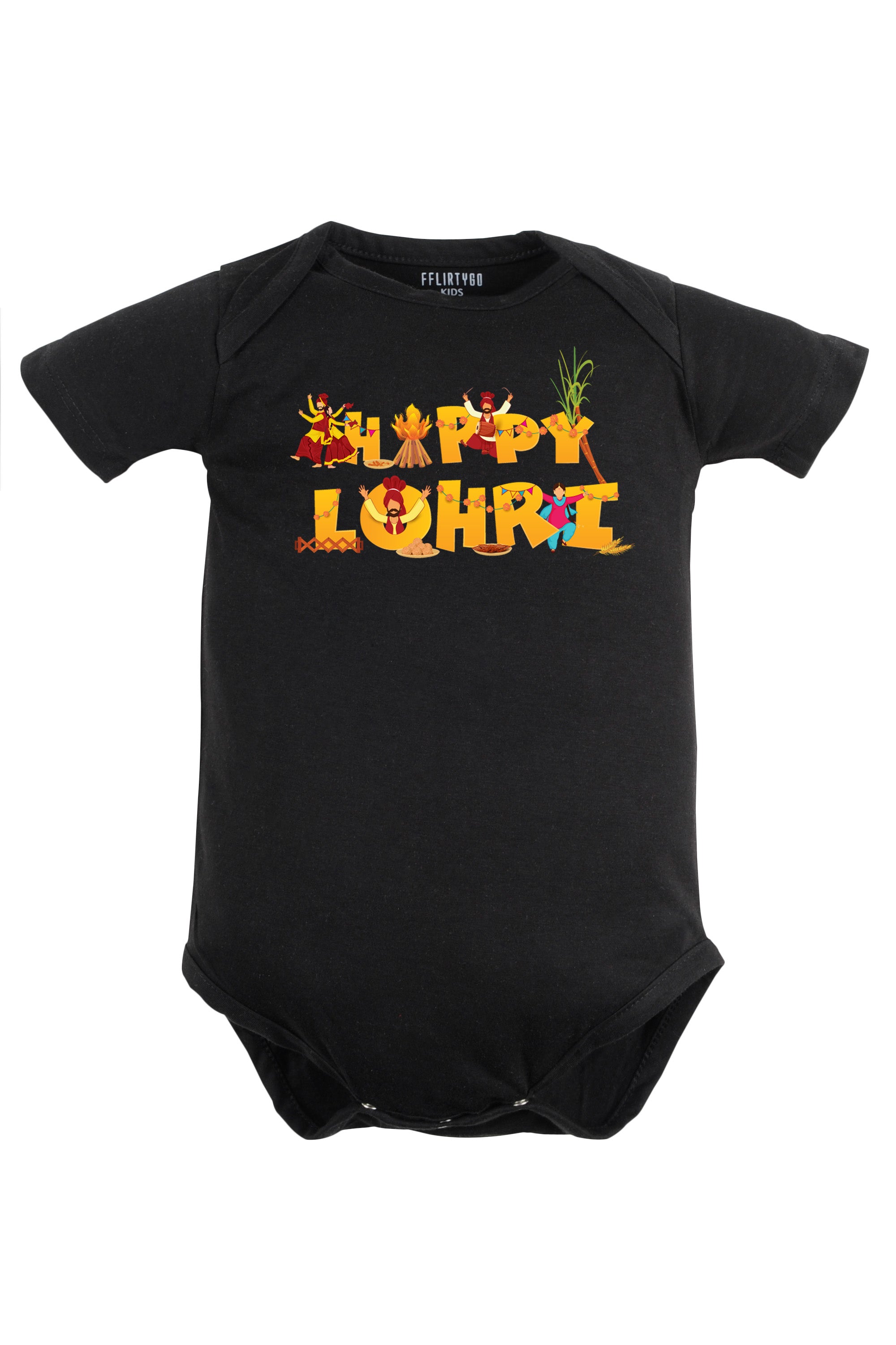 Happy Lohri (Bhangra) Baby Romper | Onesies