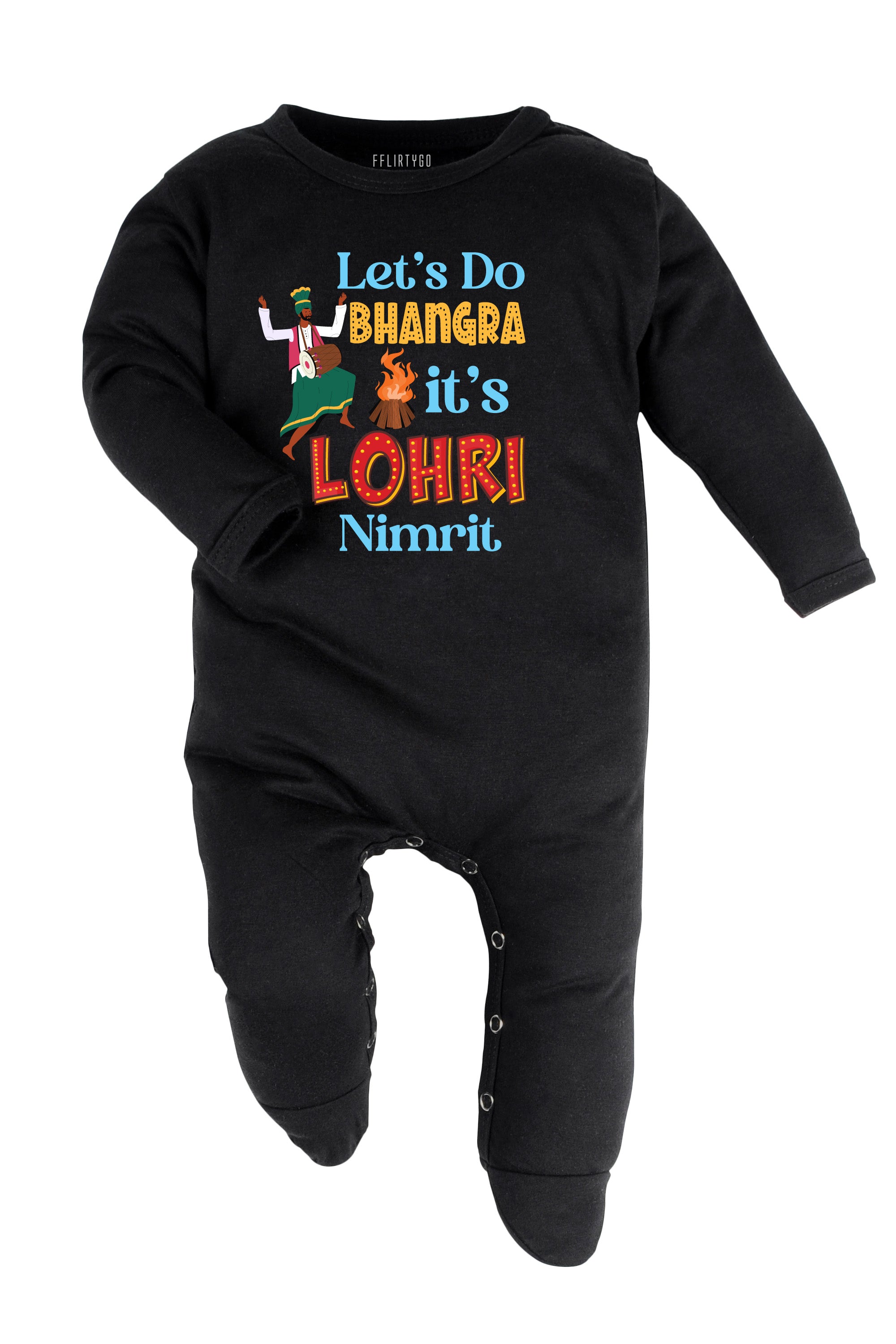 Let's Do Bhangra It's Lohri Baby Romper | Onesies w/ Custom Name