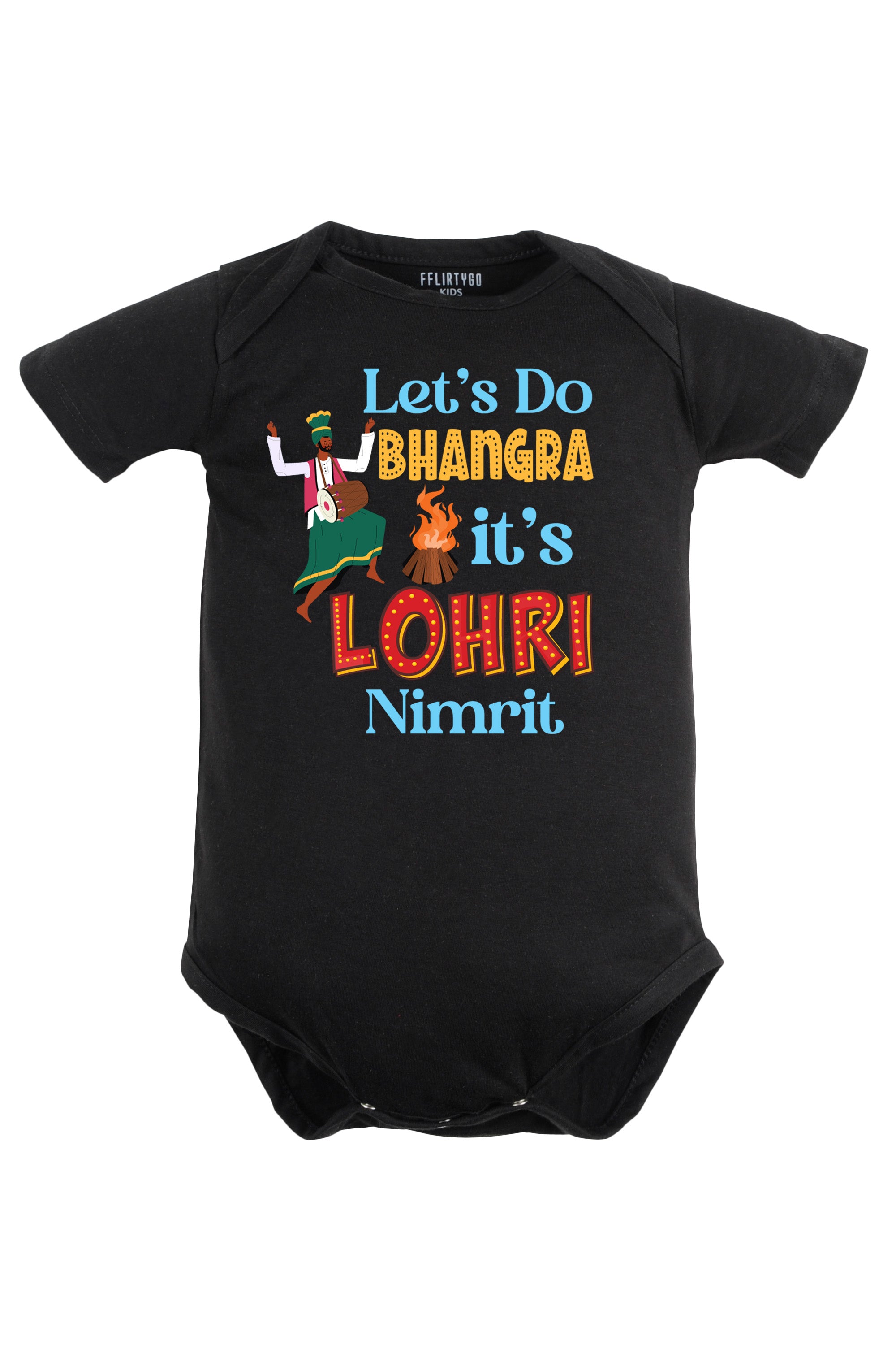 Let's Do Bhangra It's Lohri Baby Romper | Onesies w/ Custom Name