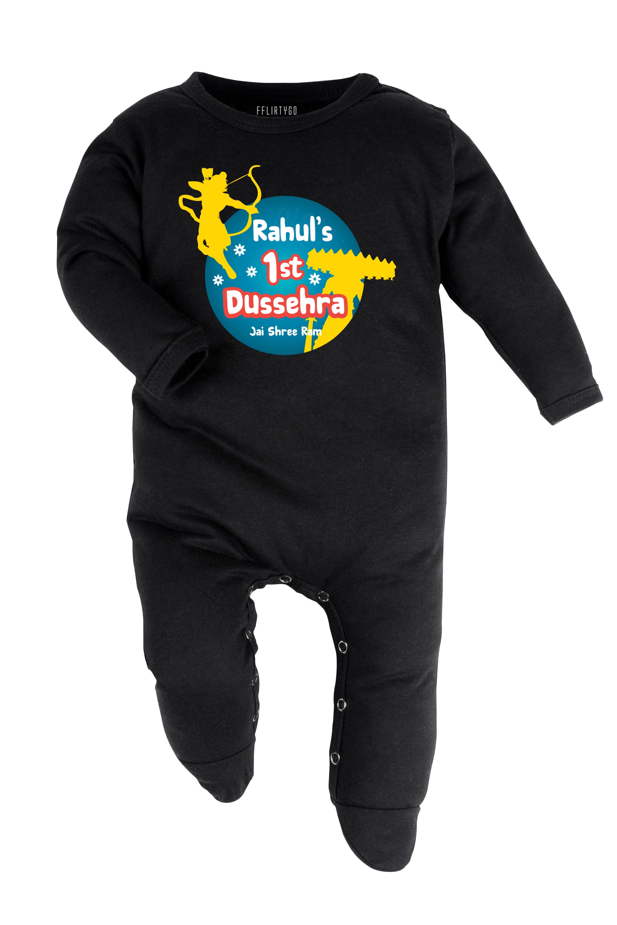 My 1st Dussehra Jai Shree Ram Baby Romper | Onesies w/ Custom Name