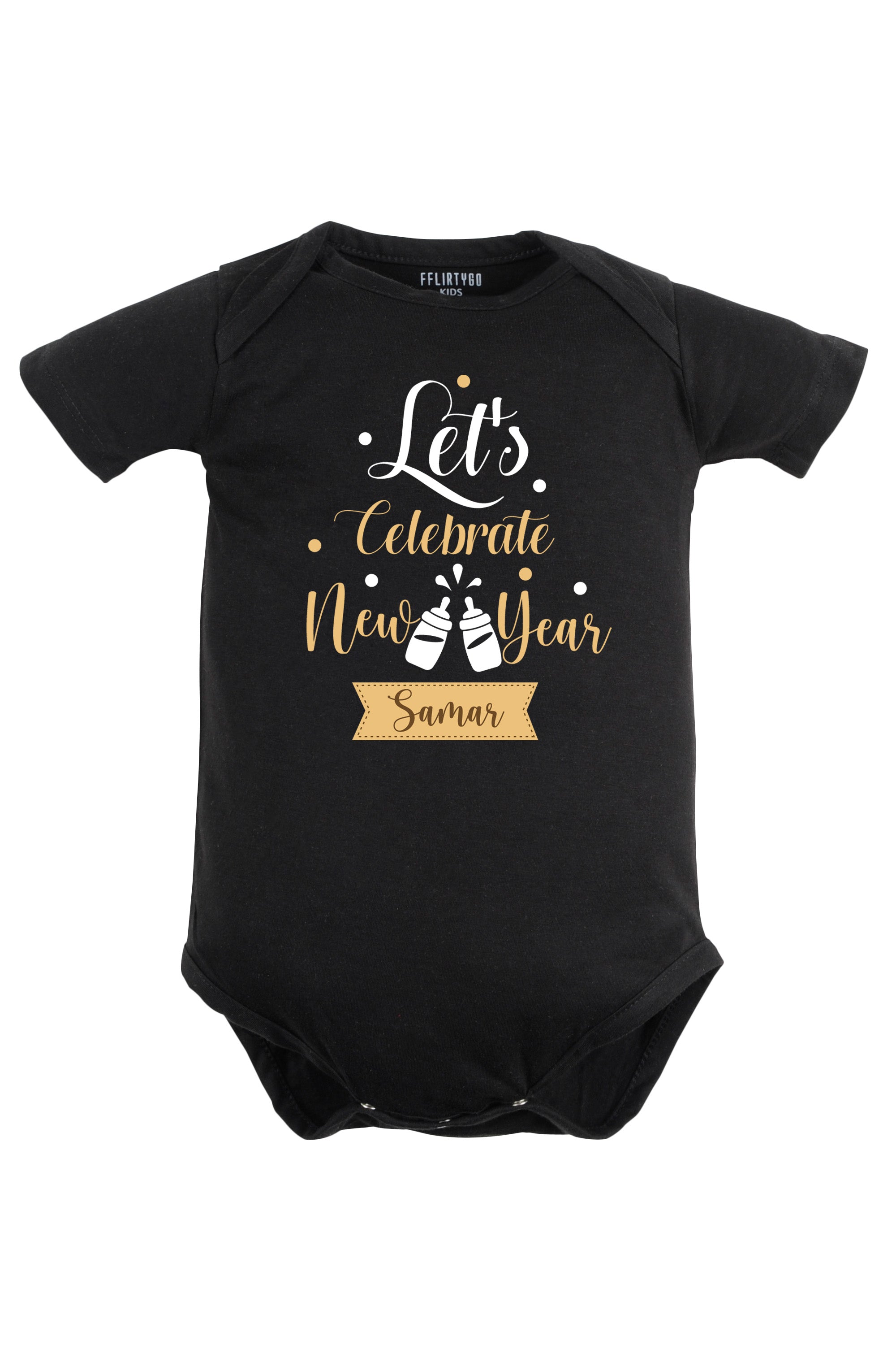 Let's Celebrate New Year Baby Romper | Onesies w/ Custom Name