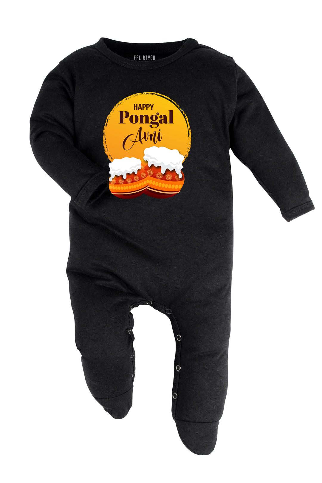 Happy Pongal Surya Baby Romper | Onesies w/Custom Name