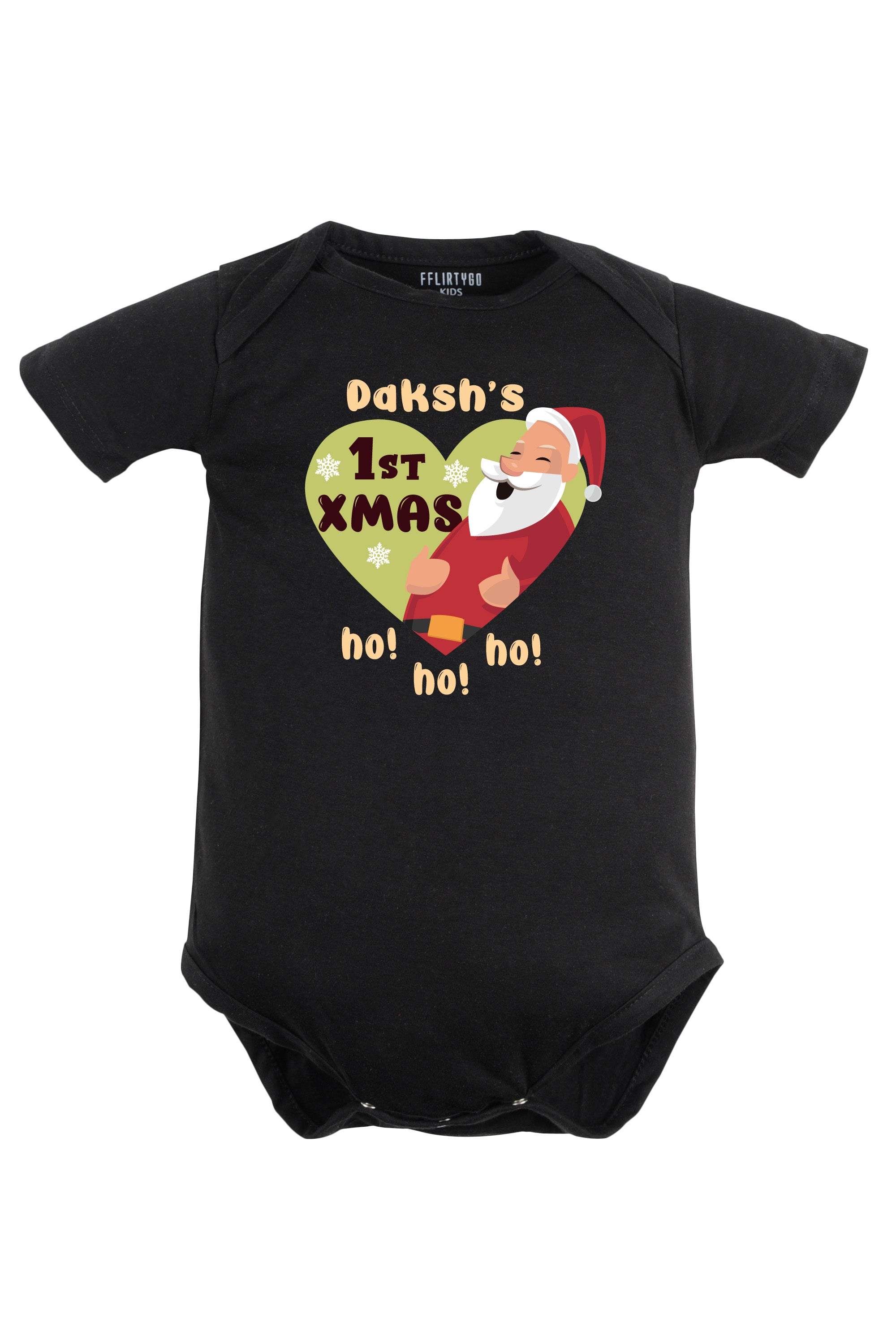 Ist Xmas ho ho ho Baby Romper | Onesies w/ Custom Name