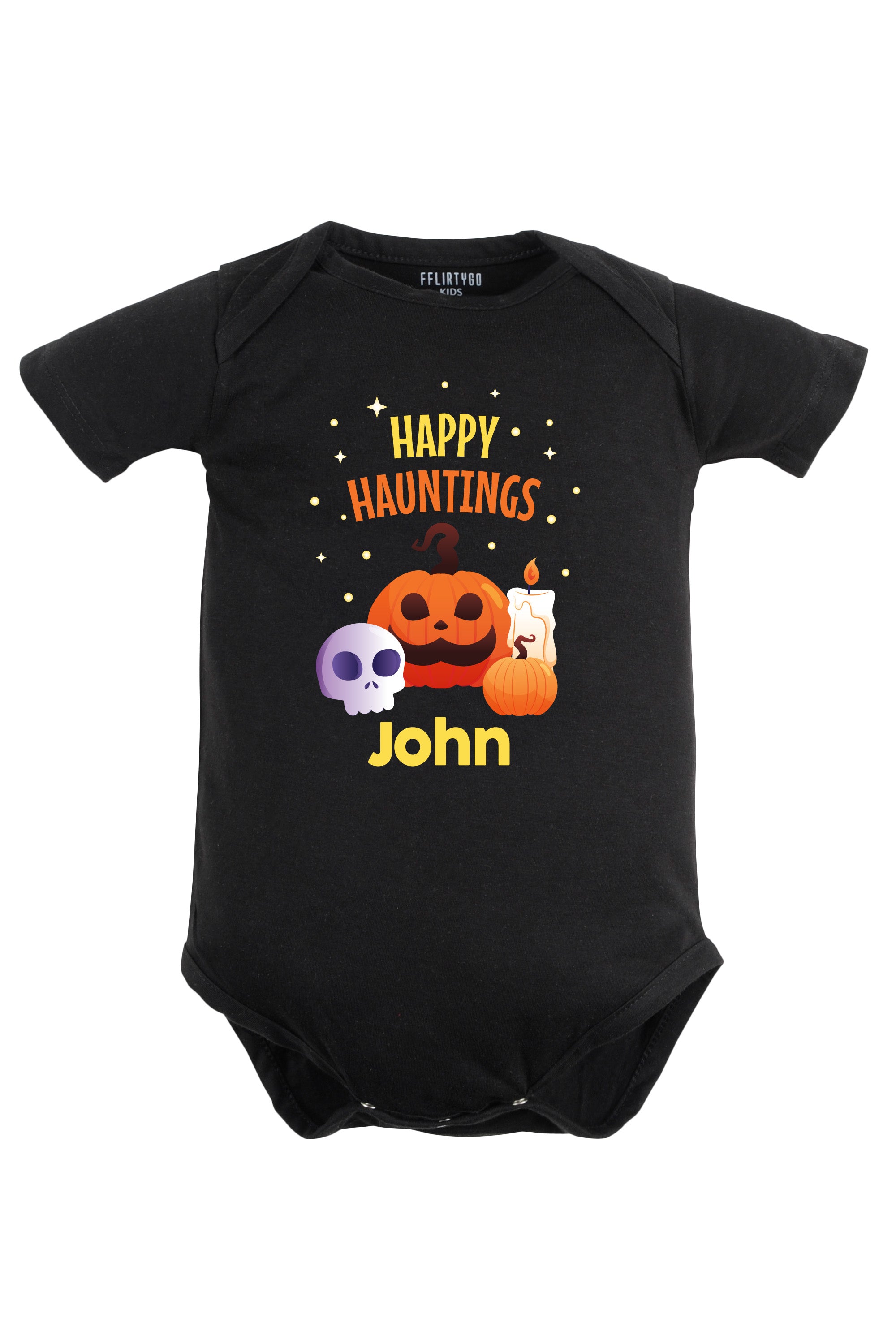 Happy Hauntings Baby Romper | Onesies w/ Custom Name