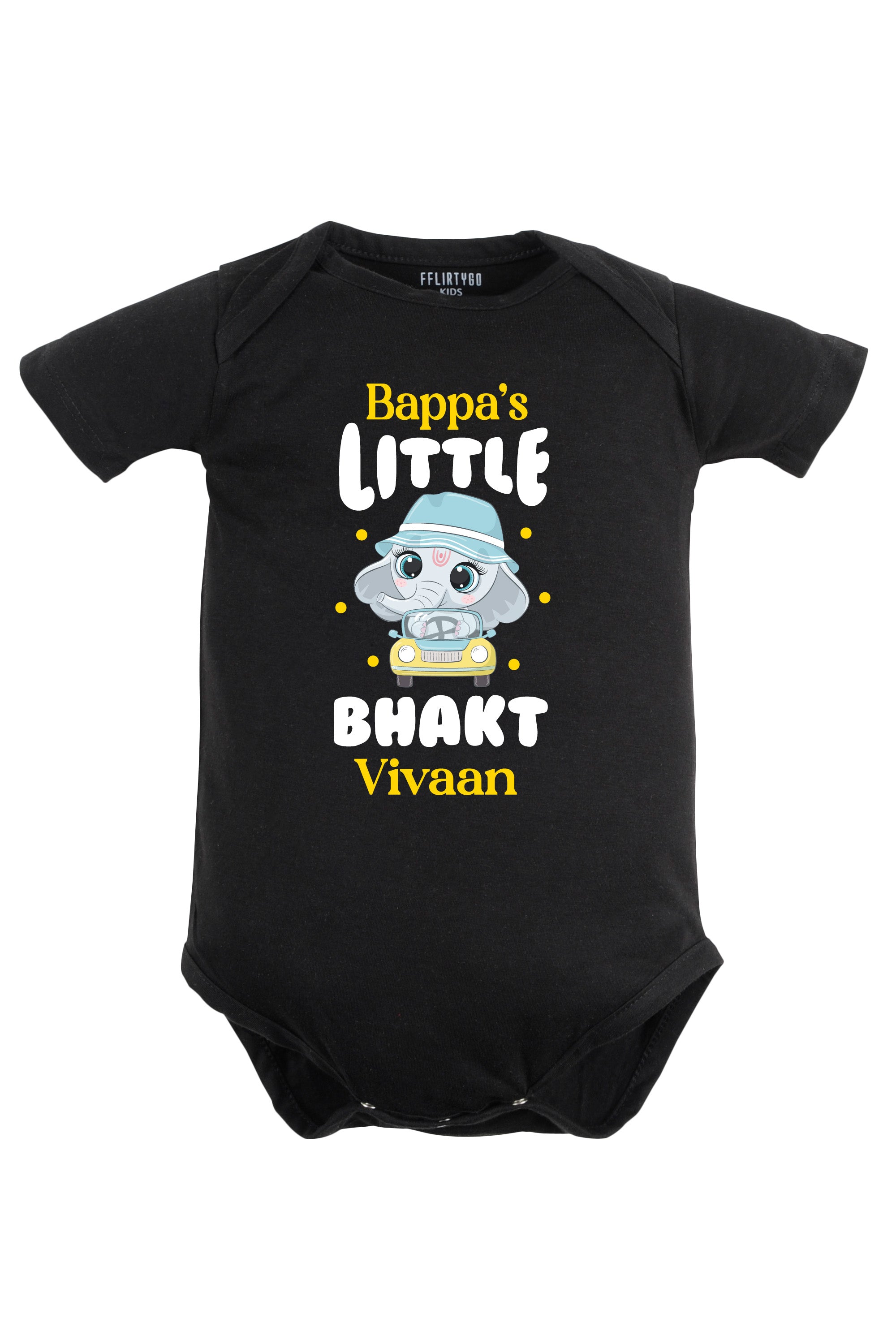 Bappa's Little BHAKT Baby Romper | Onesies w/ Custom Name