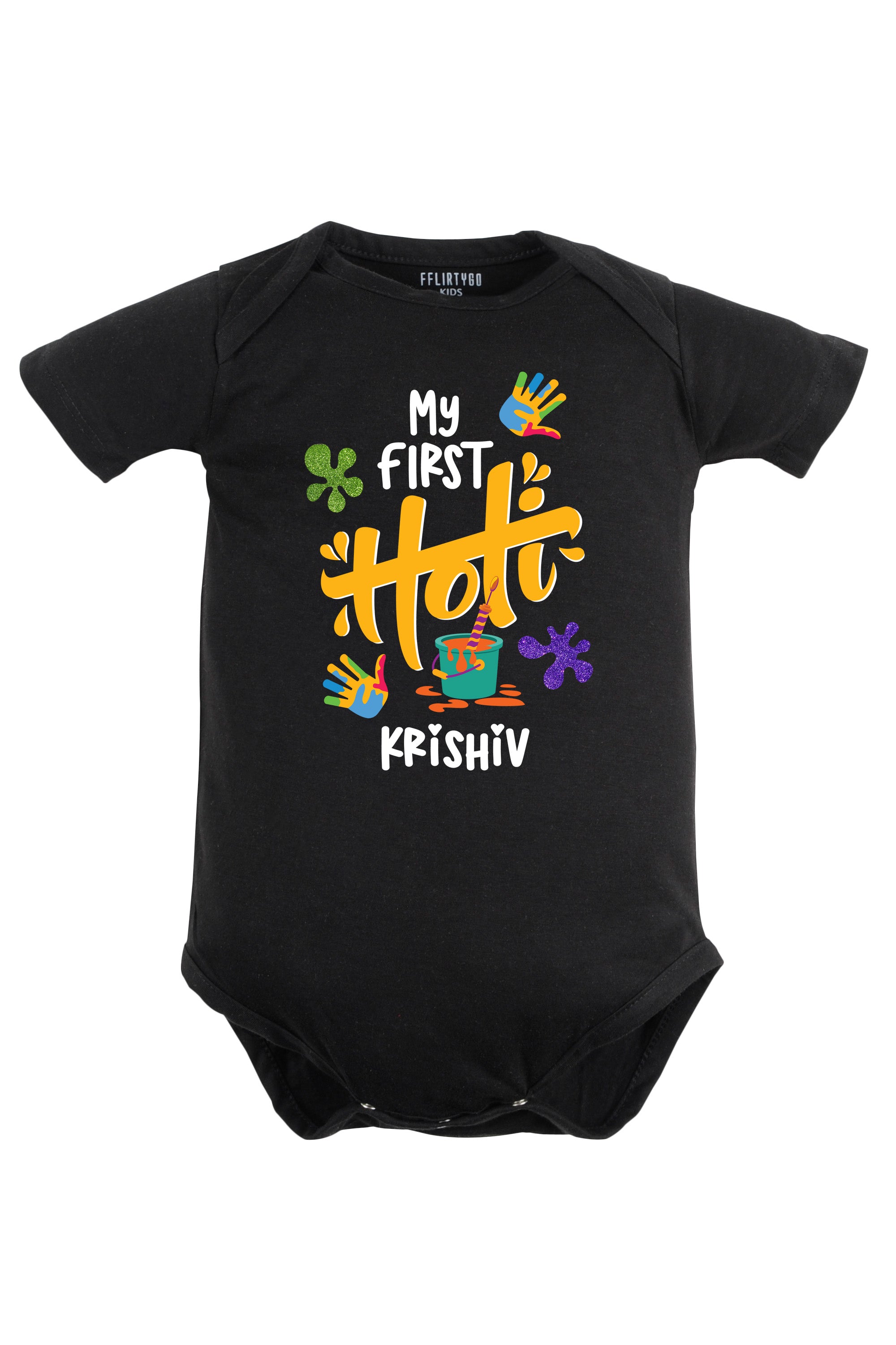 My First Holi Baby Romper | Onesies w/ Custom Name