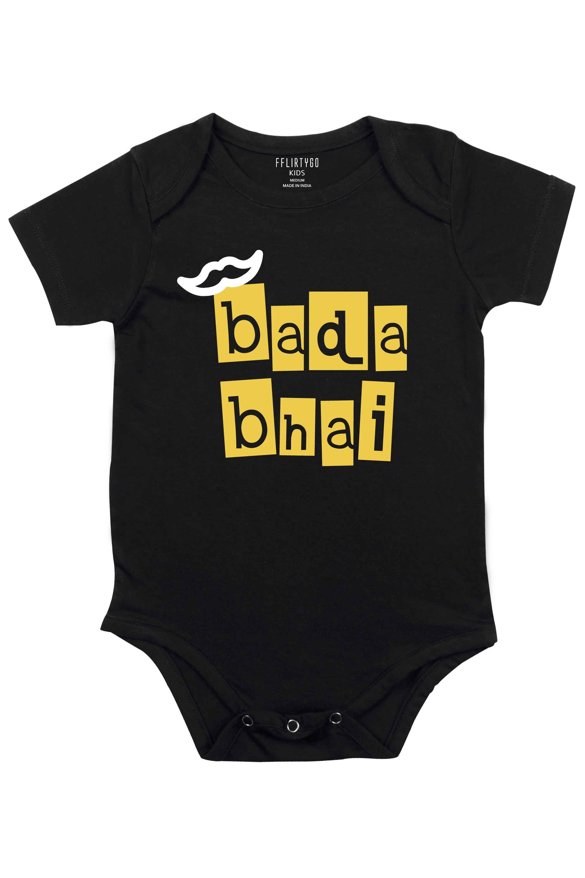 Bada Bhai in Box Design Baby Romper | Onesies