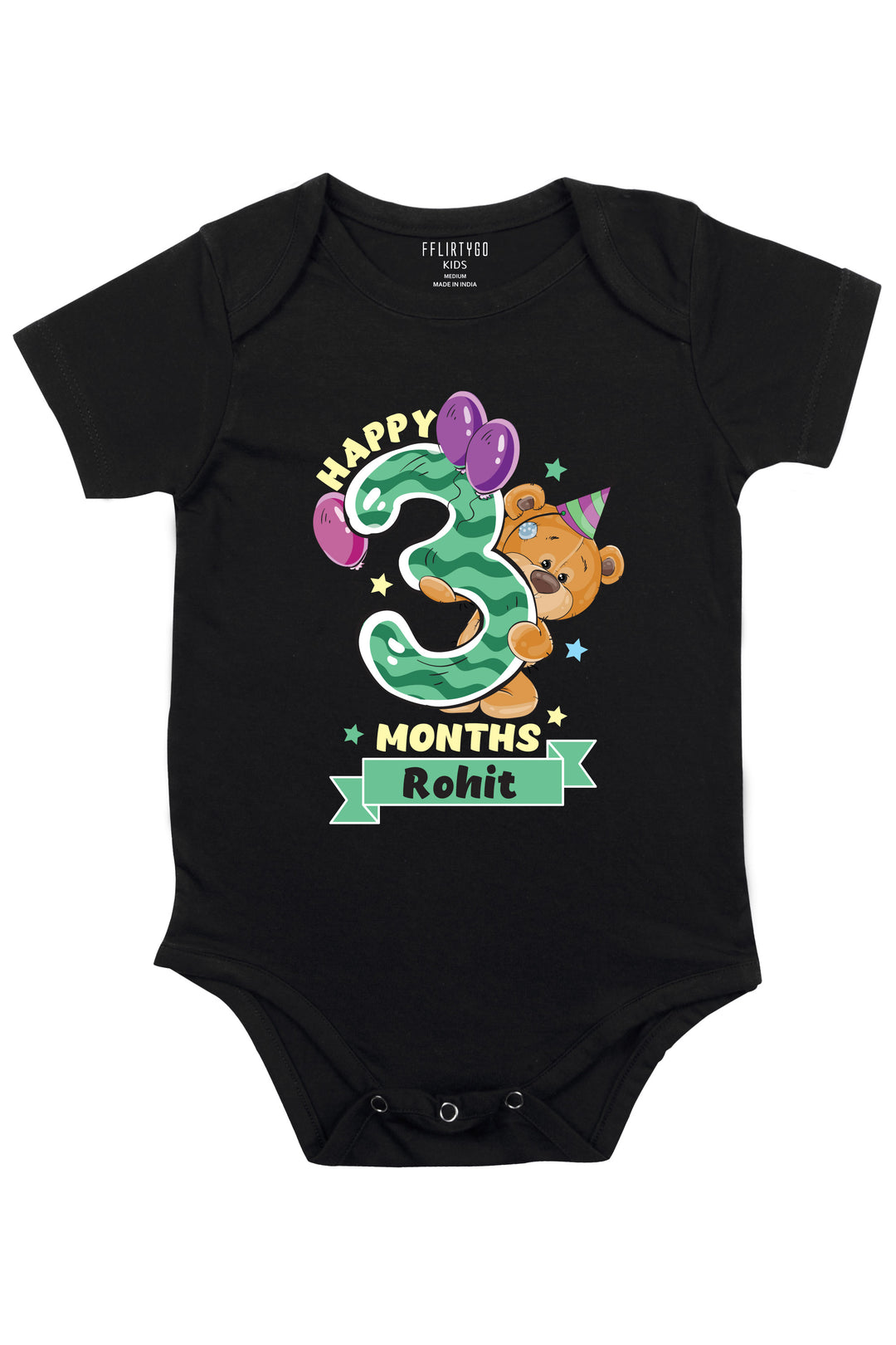 Happy 3 Months Baby Romper | Onesies w/ Custom Name