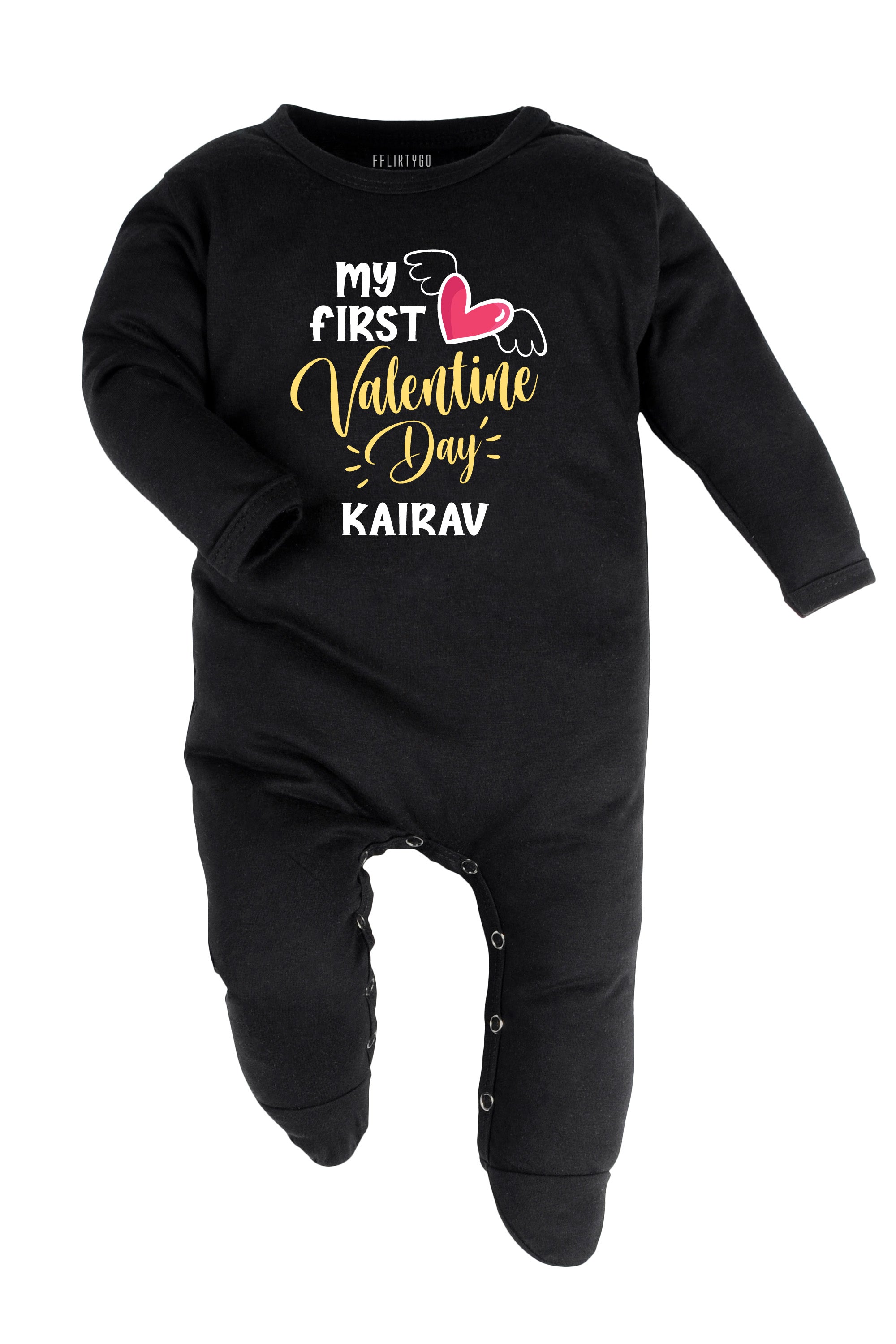 My First Valentine Day Baby Romper | Onesies w/ Custom Name