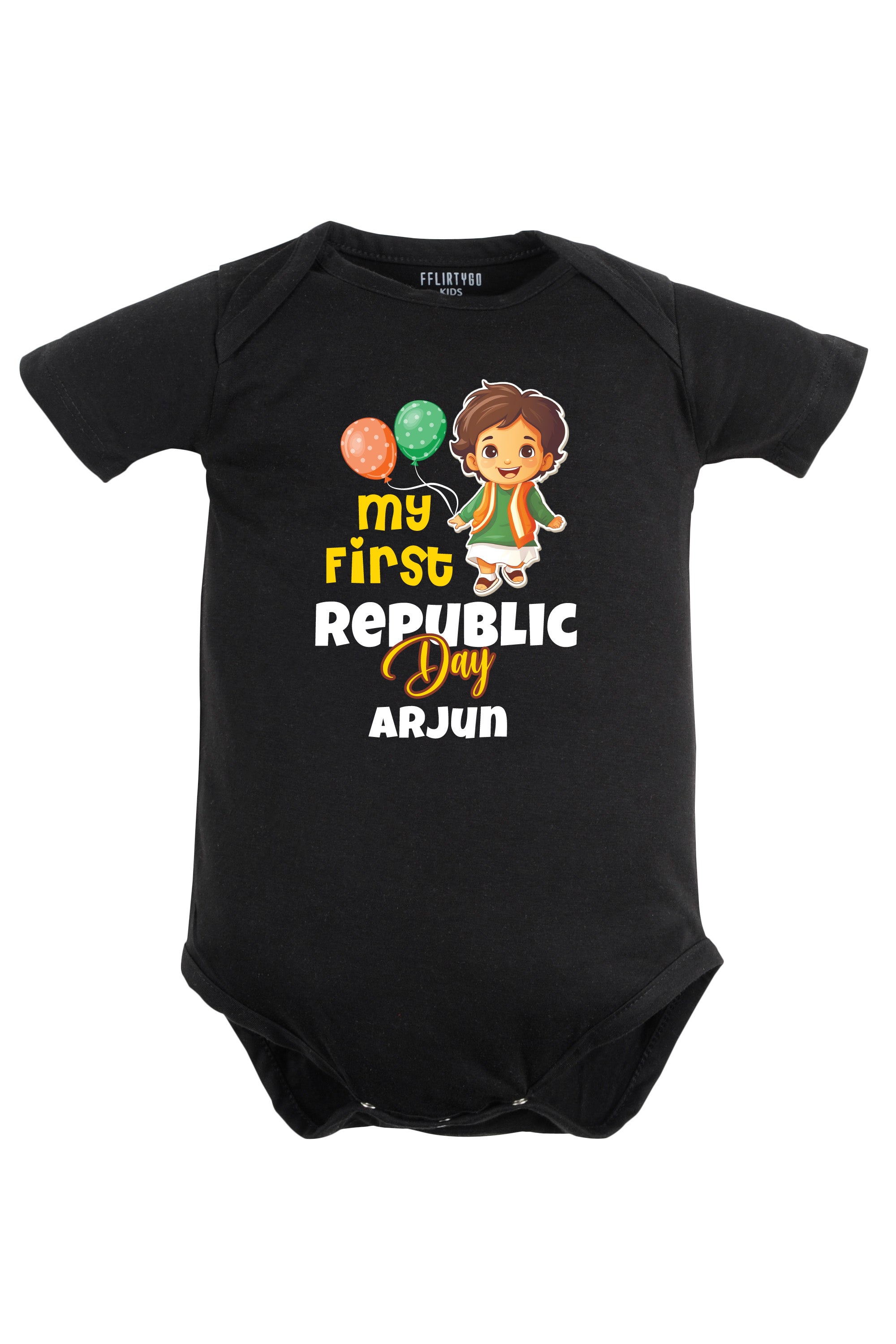 My First Republic Day Baby Romper | Onesies w/ Custom Name