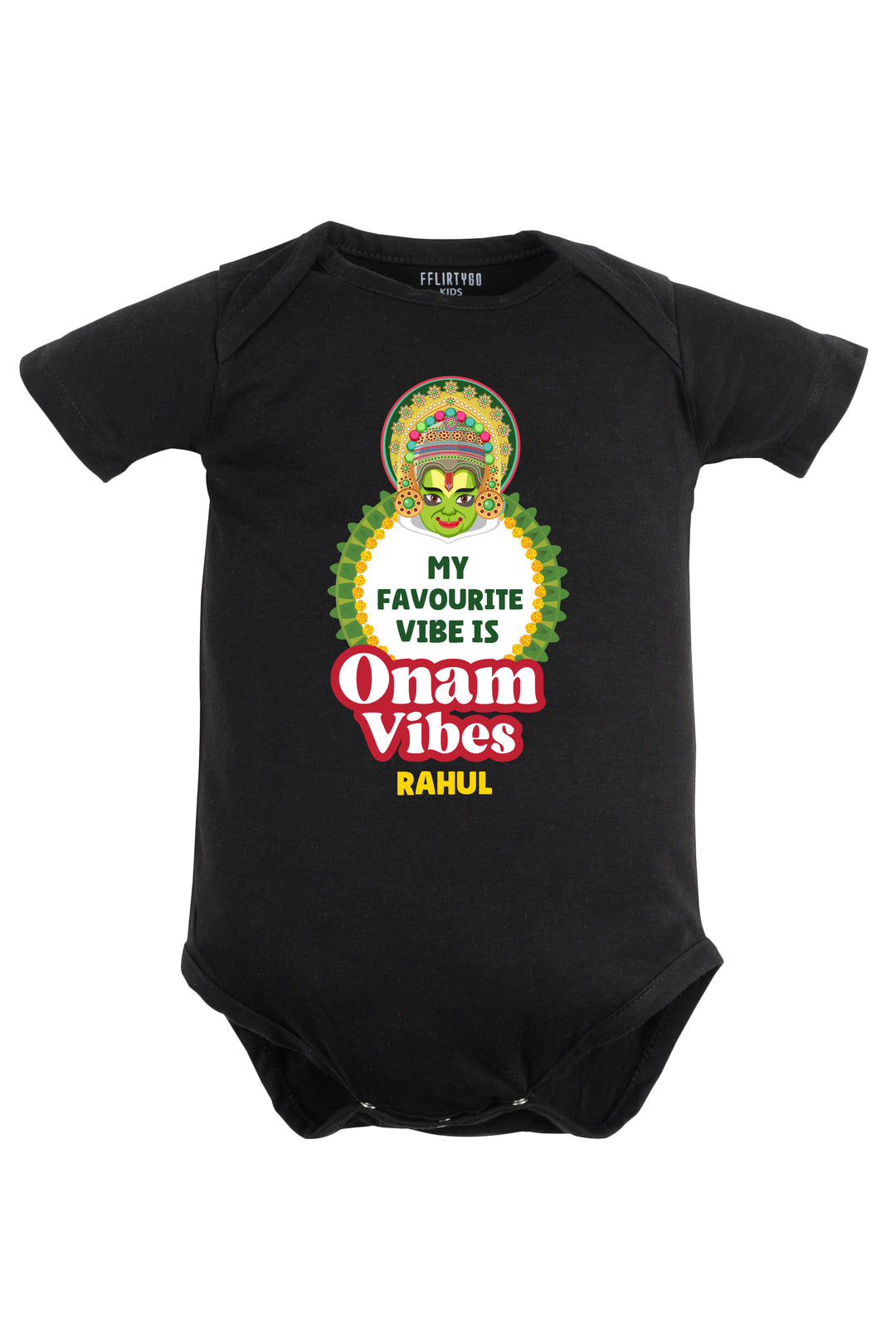 My Favourite Vibe Is Onam Vibes Baby Romper | Onesies w/ Custom Name