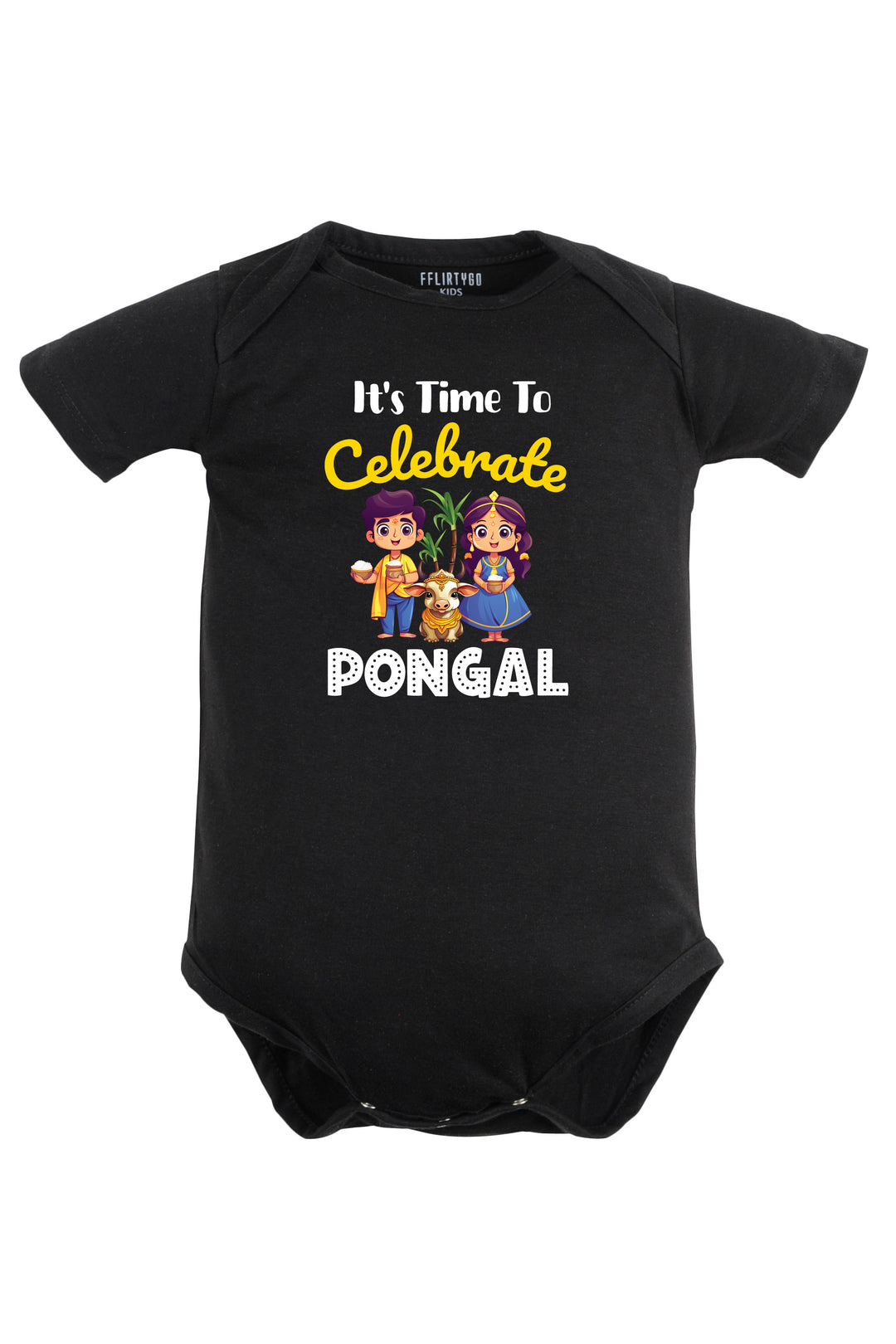 It's Time to Celebrate Pongal Baby Romper | Onesies w/ Custom Name