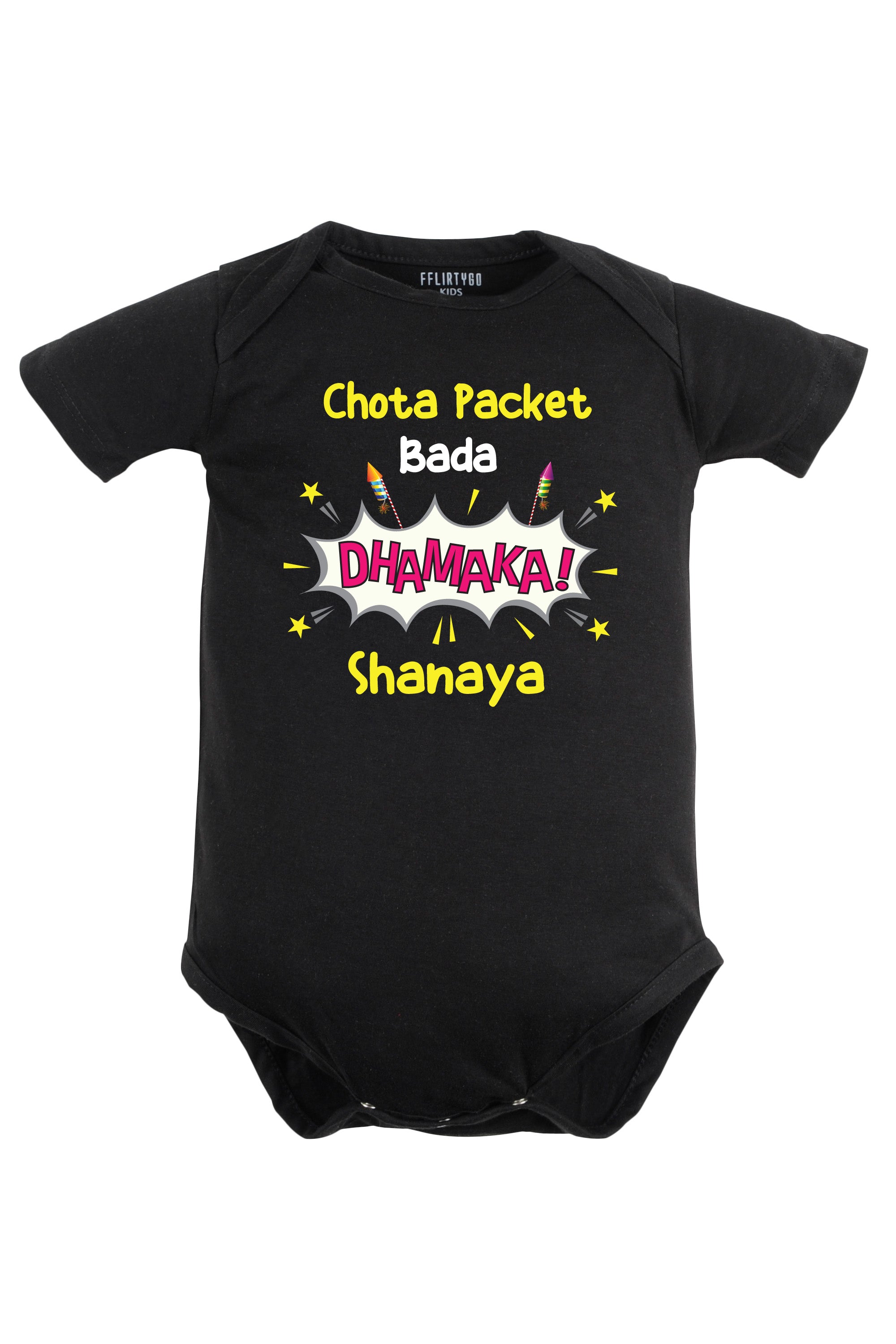 Chota Packet Bada Dhamaka! Baby Romper | Onesies w/ Custom Name