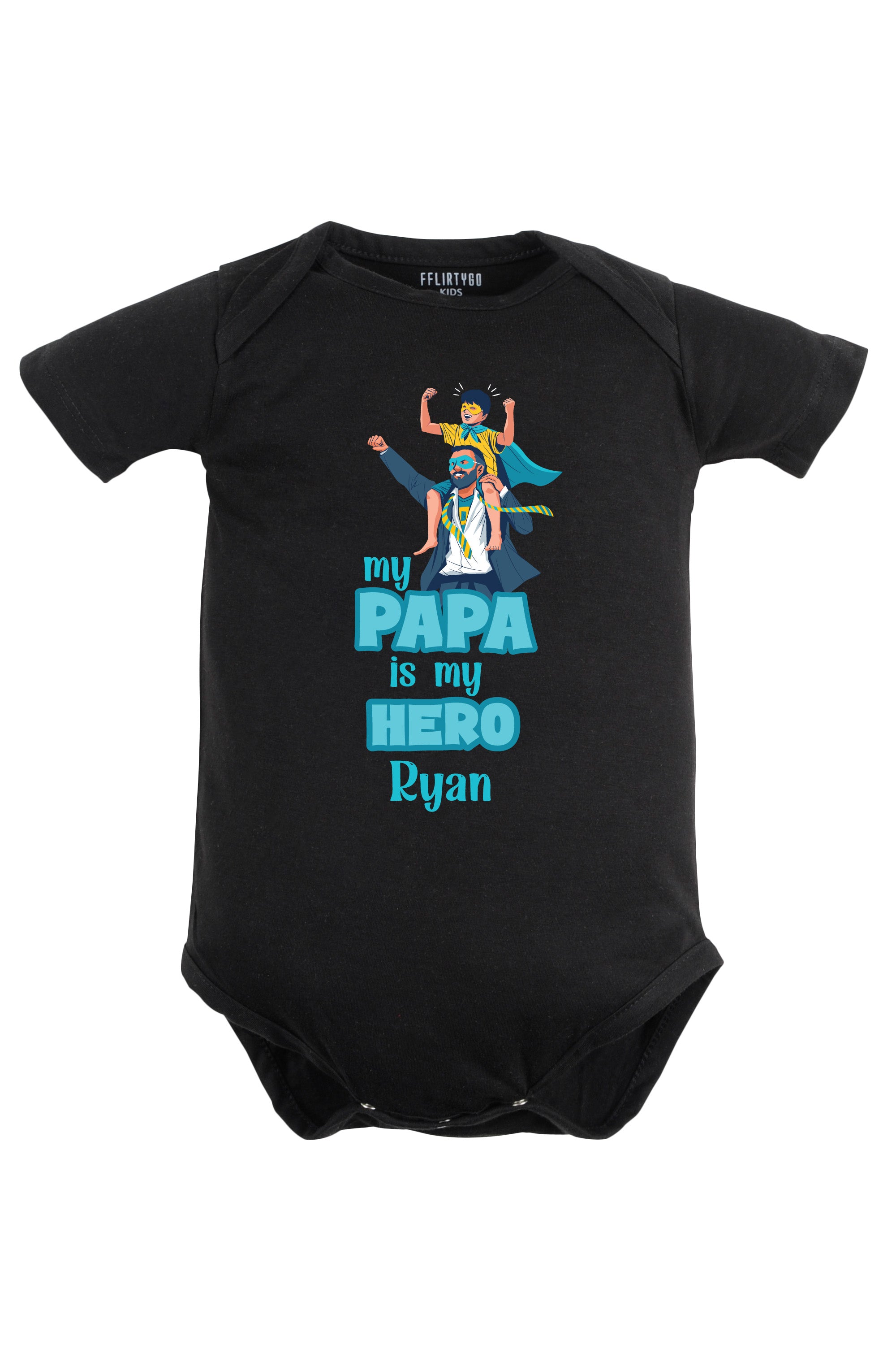 My Papa Is My Hero Baby Romper | Onesies w/ Custom Name