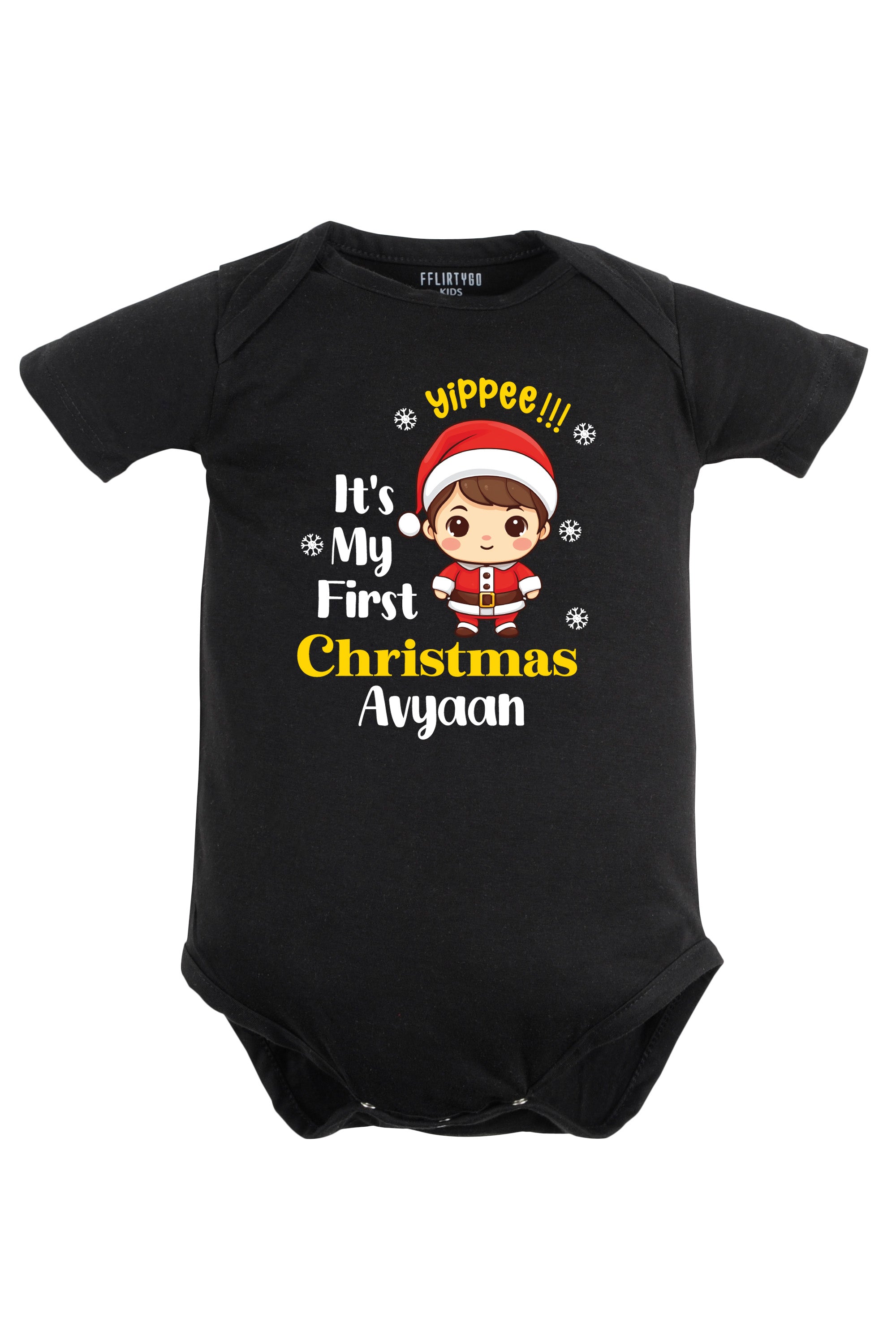 Yippee It's My First Christmas Baby Romper | Onesies w/ Custom Name