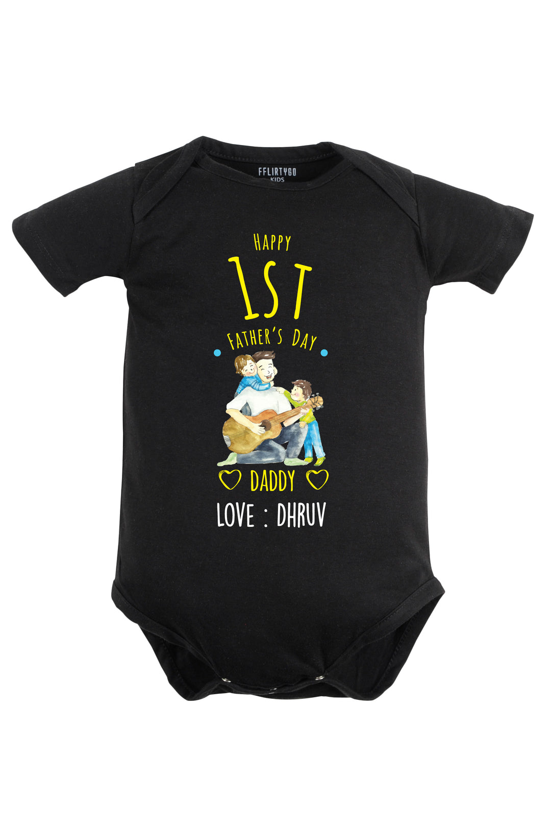 Happy 1st Father's Day Daddy Baby Romper | Onesies w/ Custom Name