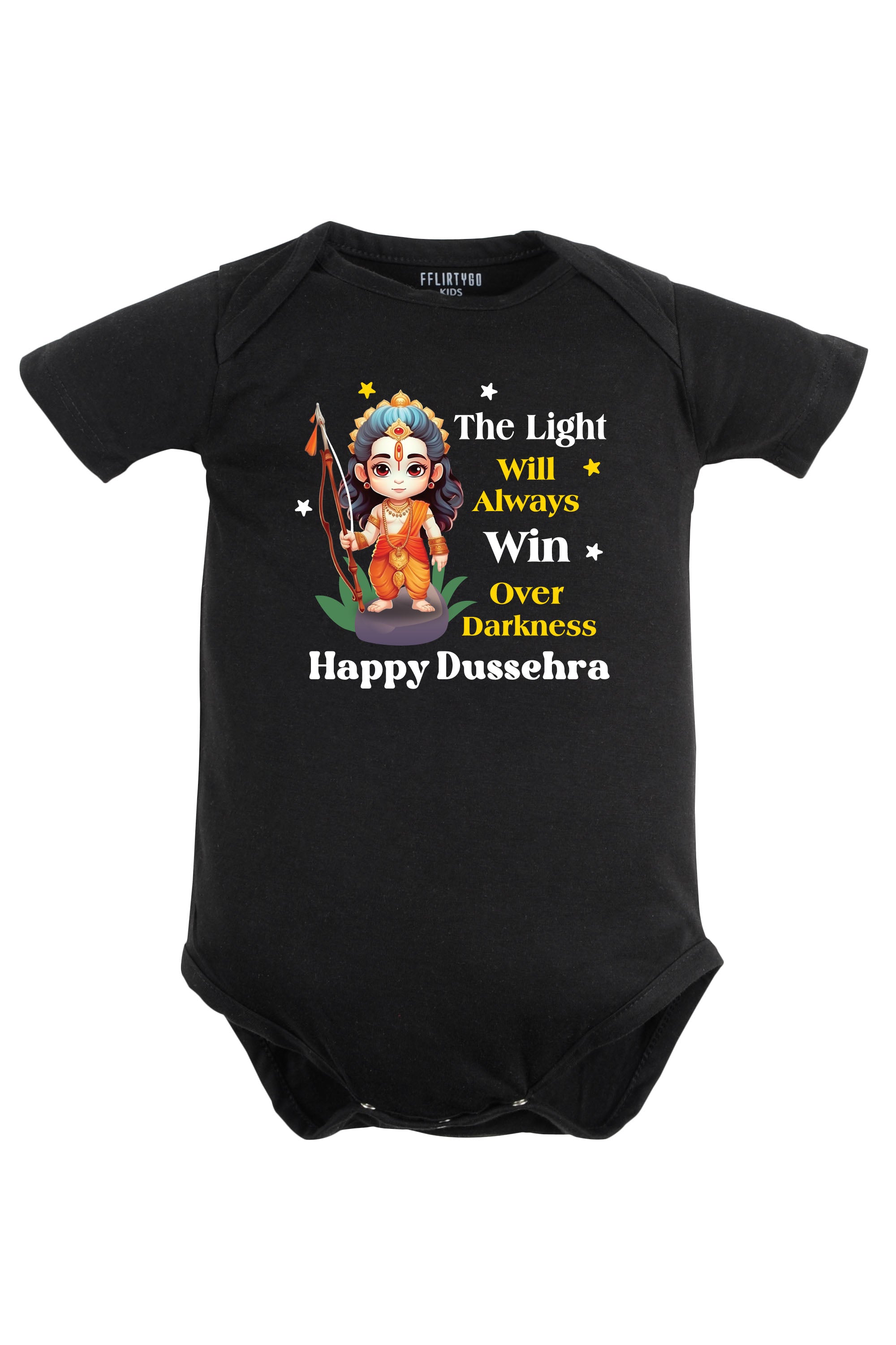 The Light Will Always Win Over Darkness Happy Dussehra Baby Romper | Onesies