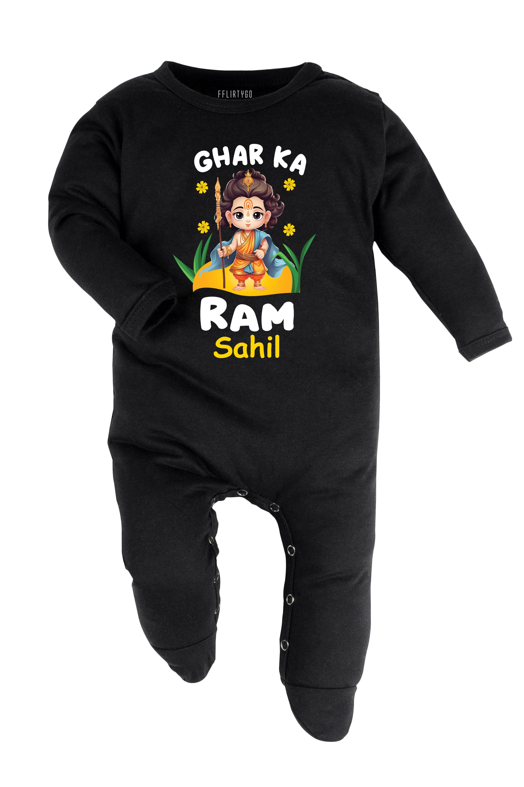 Ghar Ka Ram Baby Romper | Onesies w/ Custom Name