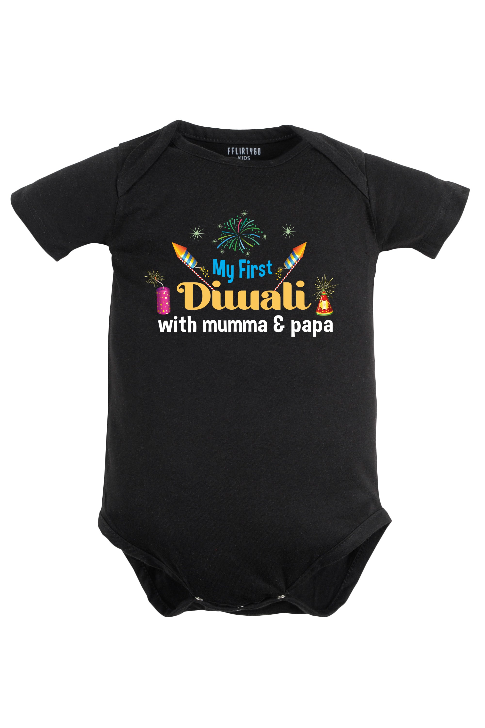 My First Diwali With Mumma & Papa Baby Romper | Onesies