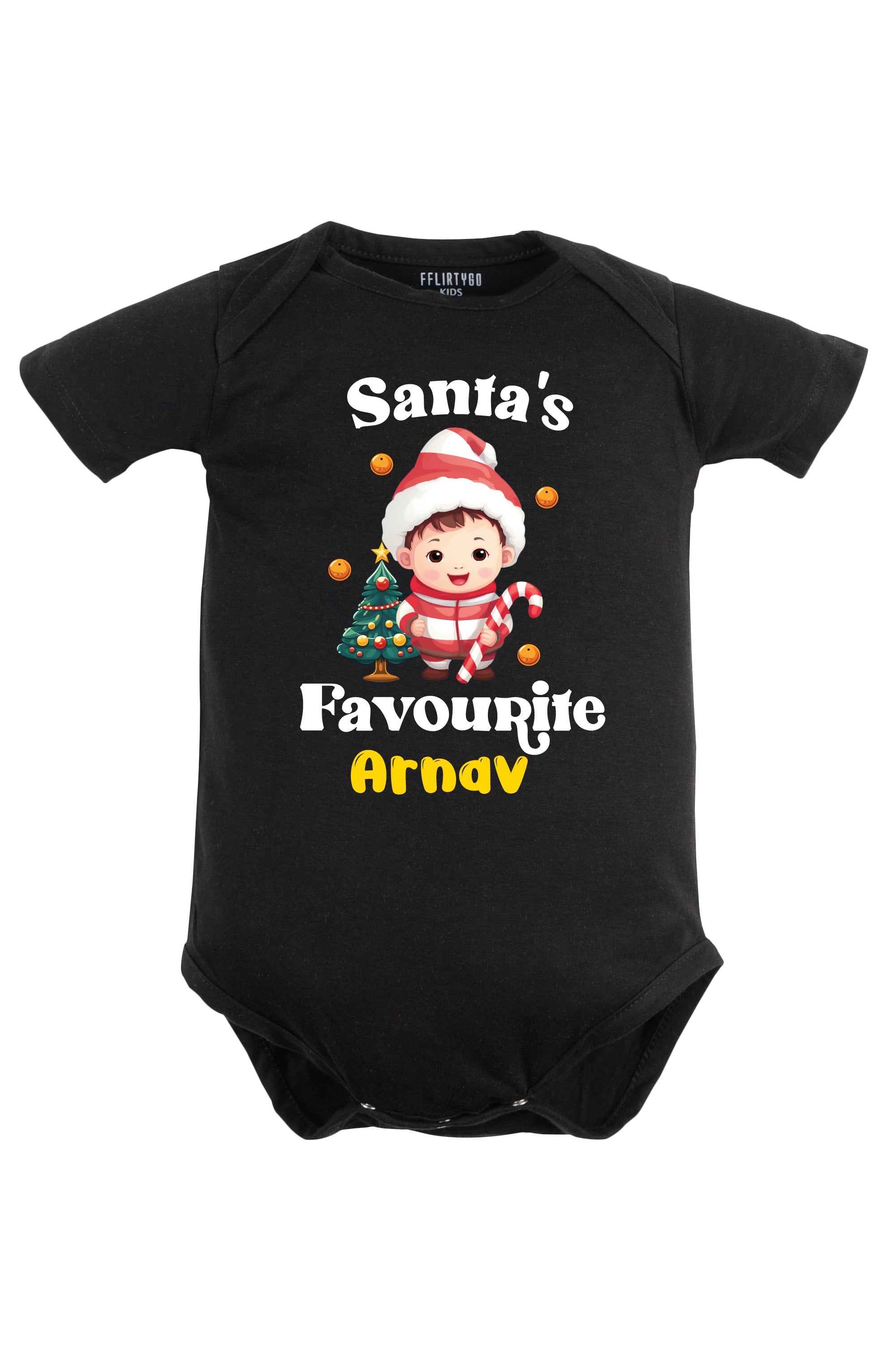 Santa's Favourite Baby Romper | Onesies w/ Custom Name