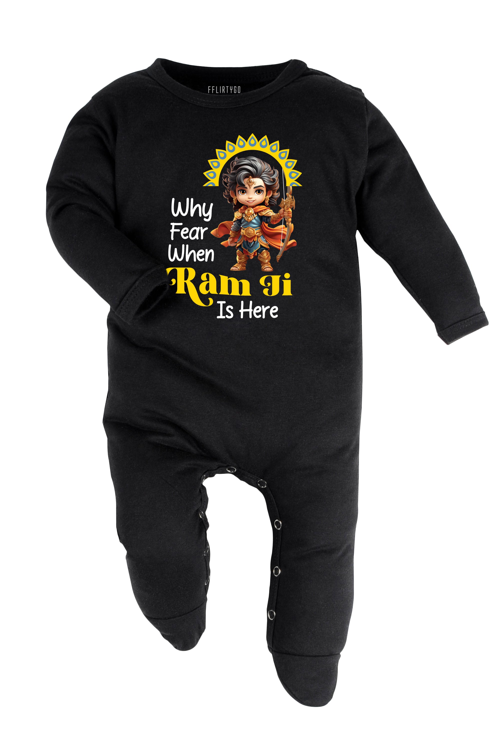 Why Fear When Ram ji Is Here Baby Romper | Onesies