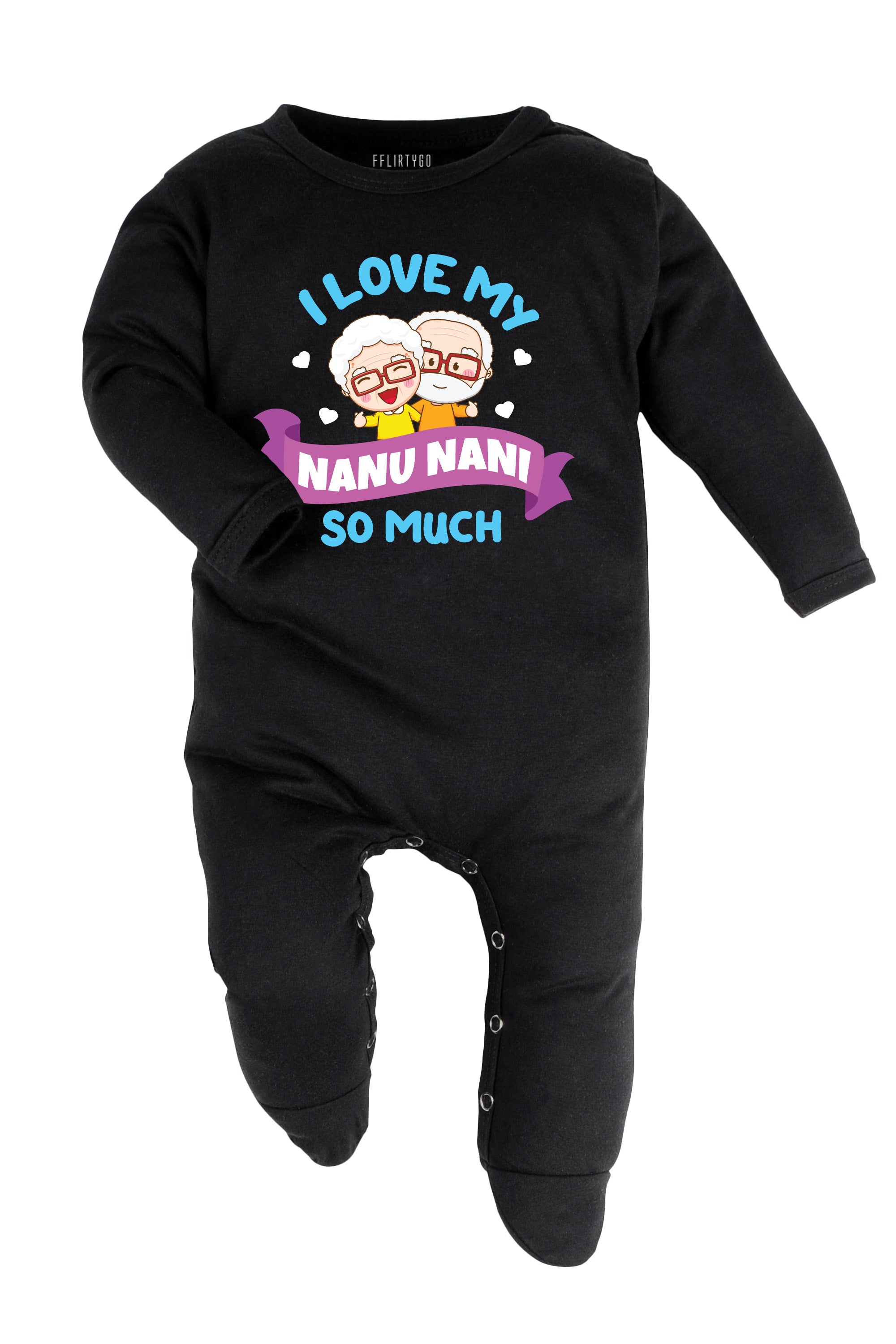 I Love My Nanu Nani So Much Baby Romper | Onesies