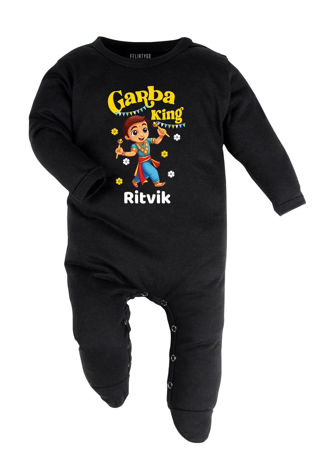 Garba King Baby Romper | Onesies w/ Custom Name