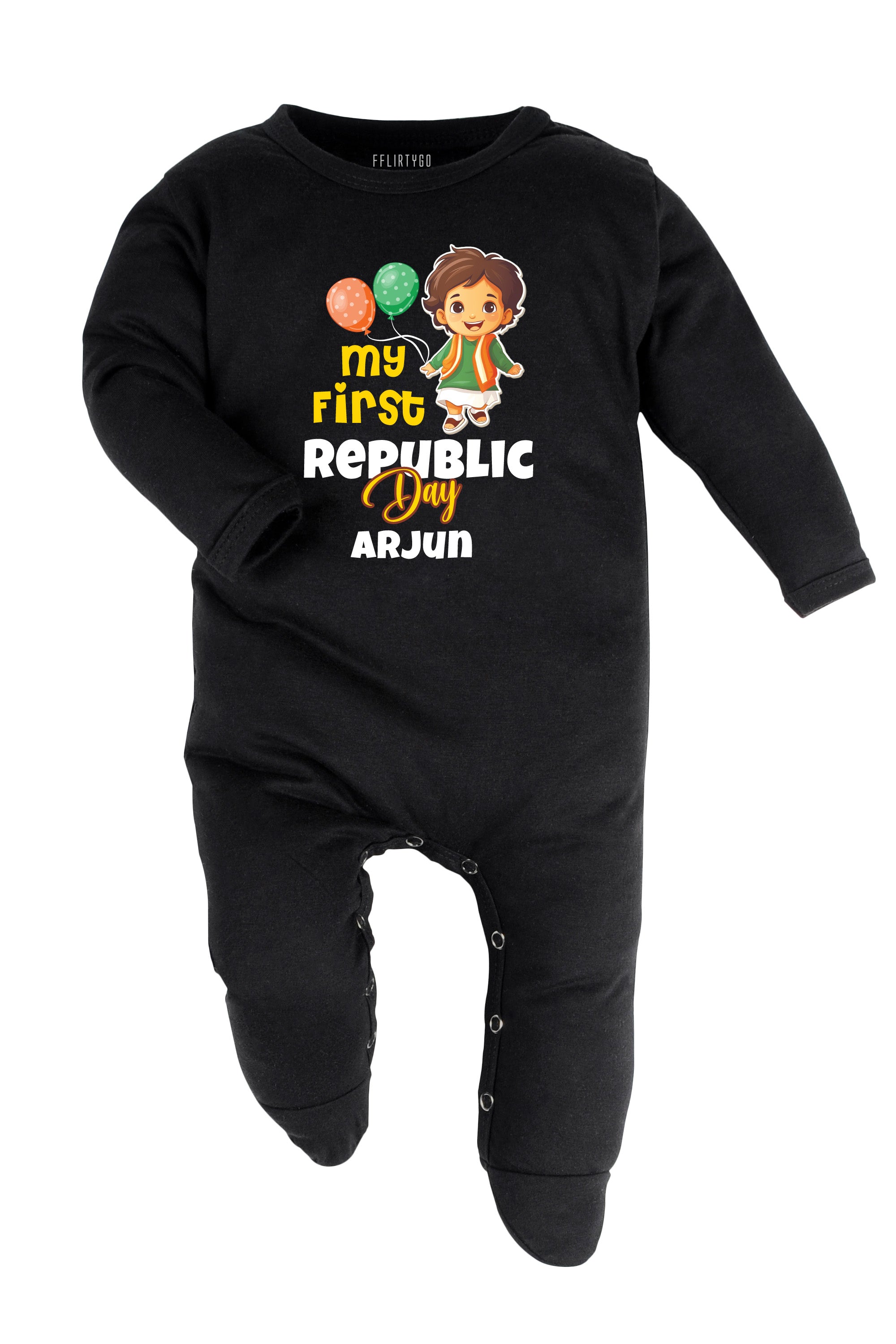 My First Republic Day Baby Romper | Onesies w/ Custom Name