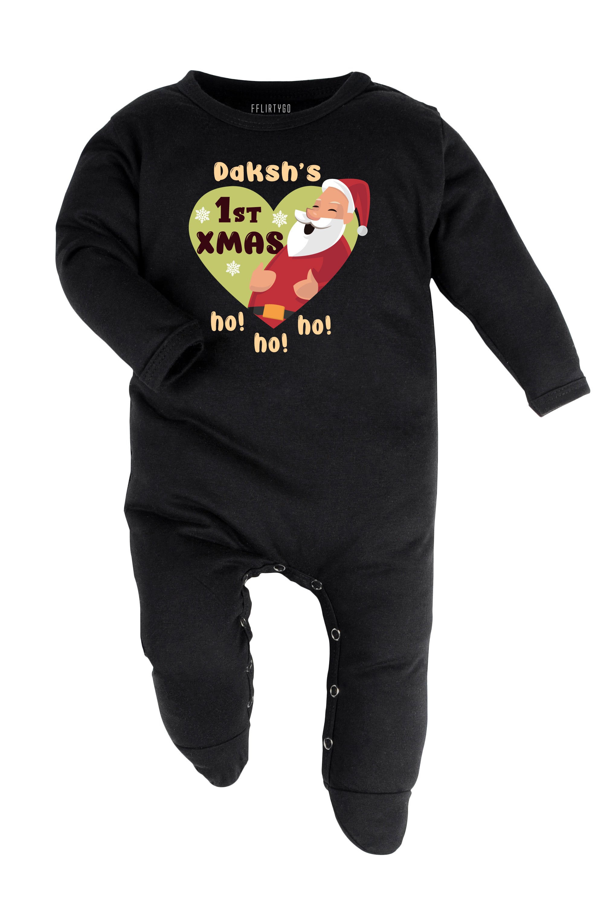 Ist Xmas ho ho ho Baby Romper | Onesies w/ Custom Name