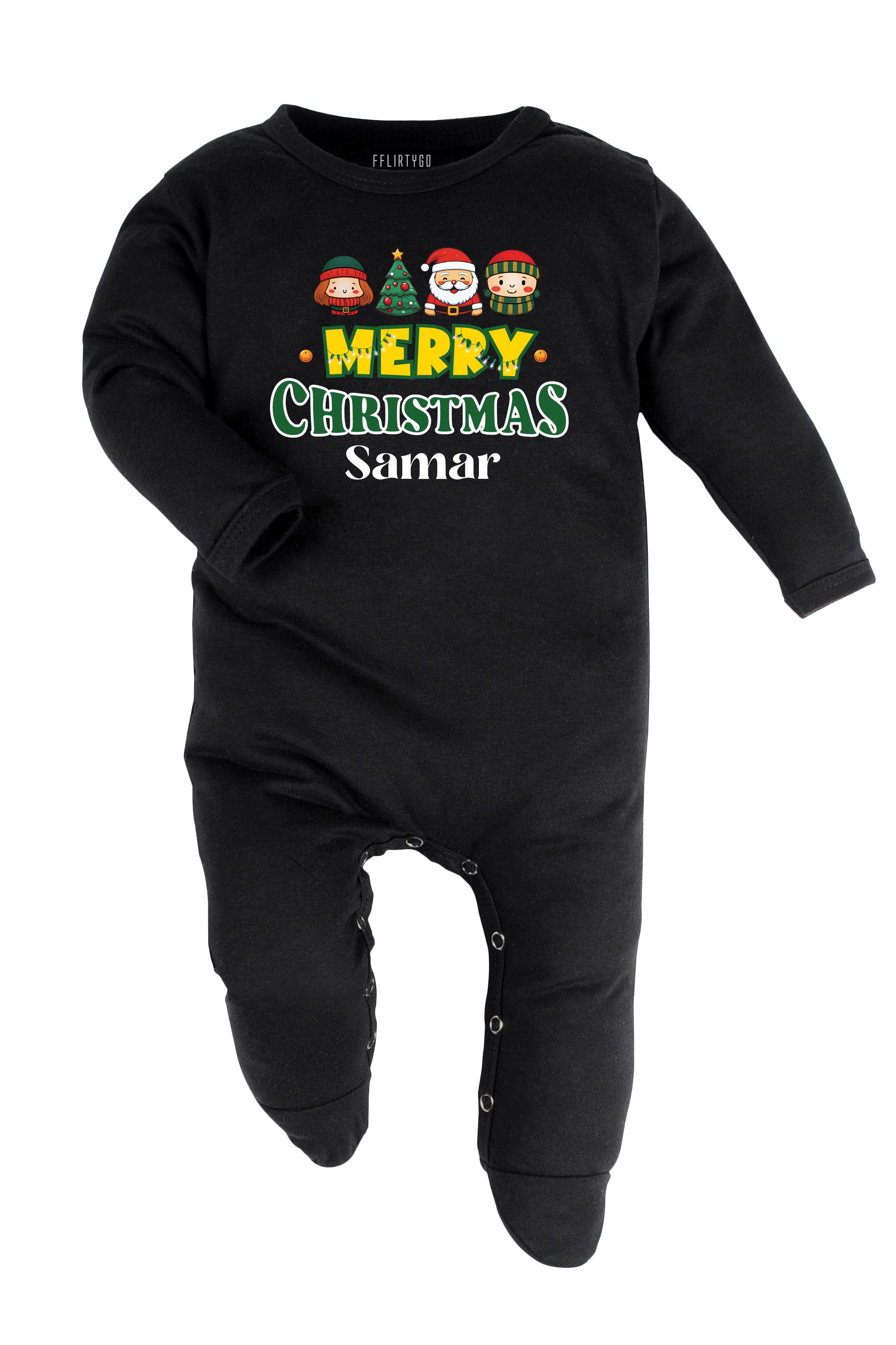 Merry Christmas Baby Romper | Onesies w/ Custom Name