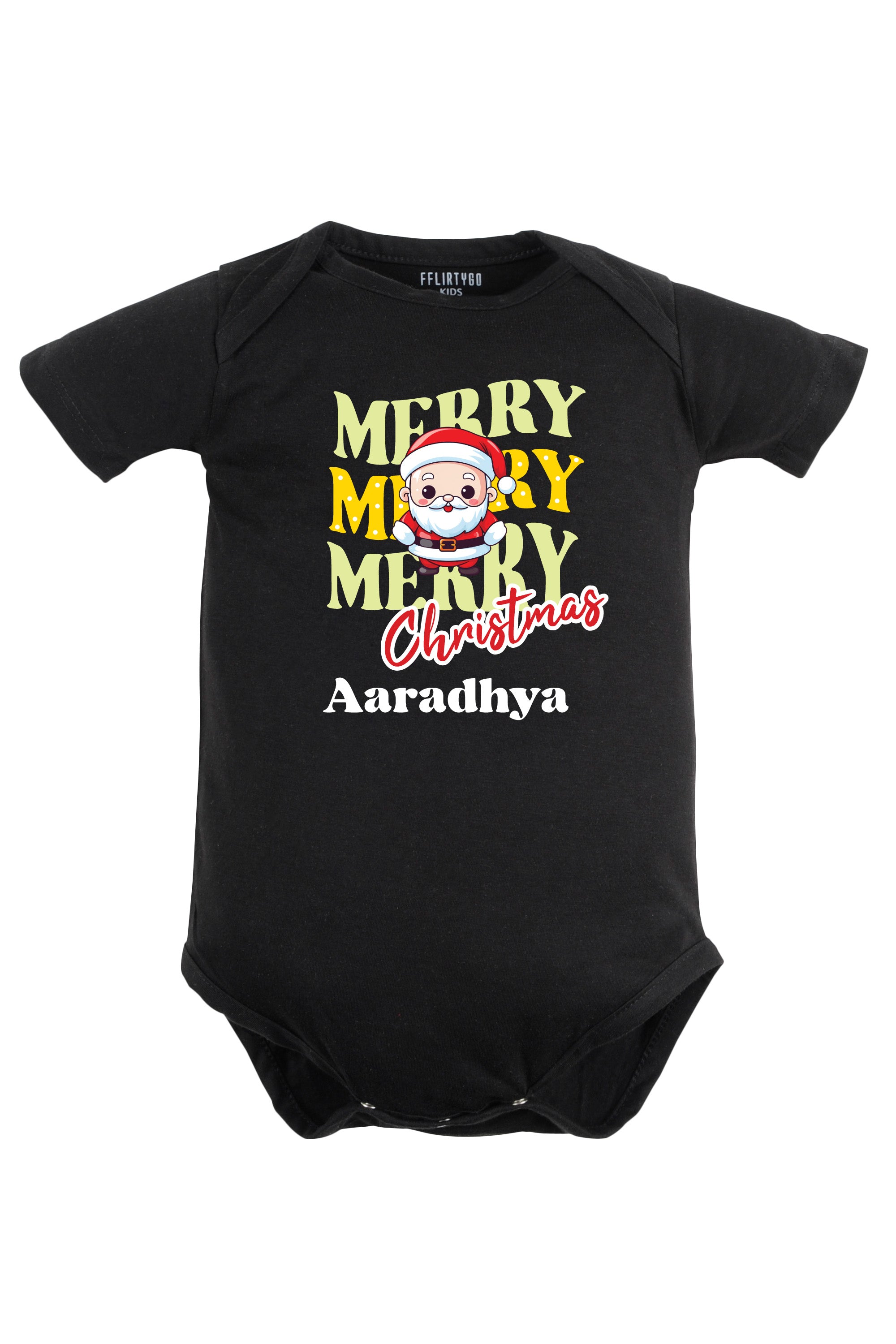 Merry Merry Merry  Christmas Baby Romper | Onesies w/ Custom Name