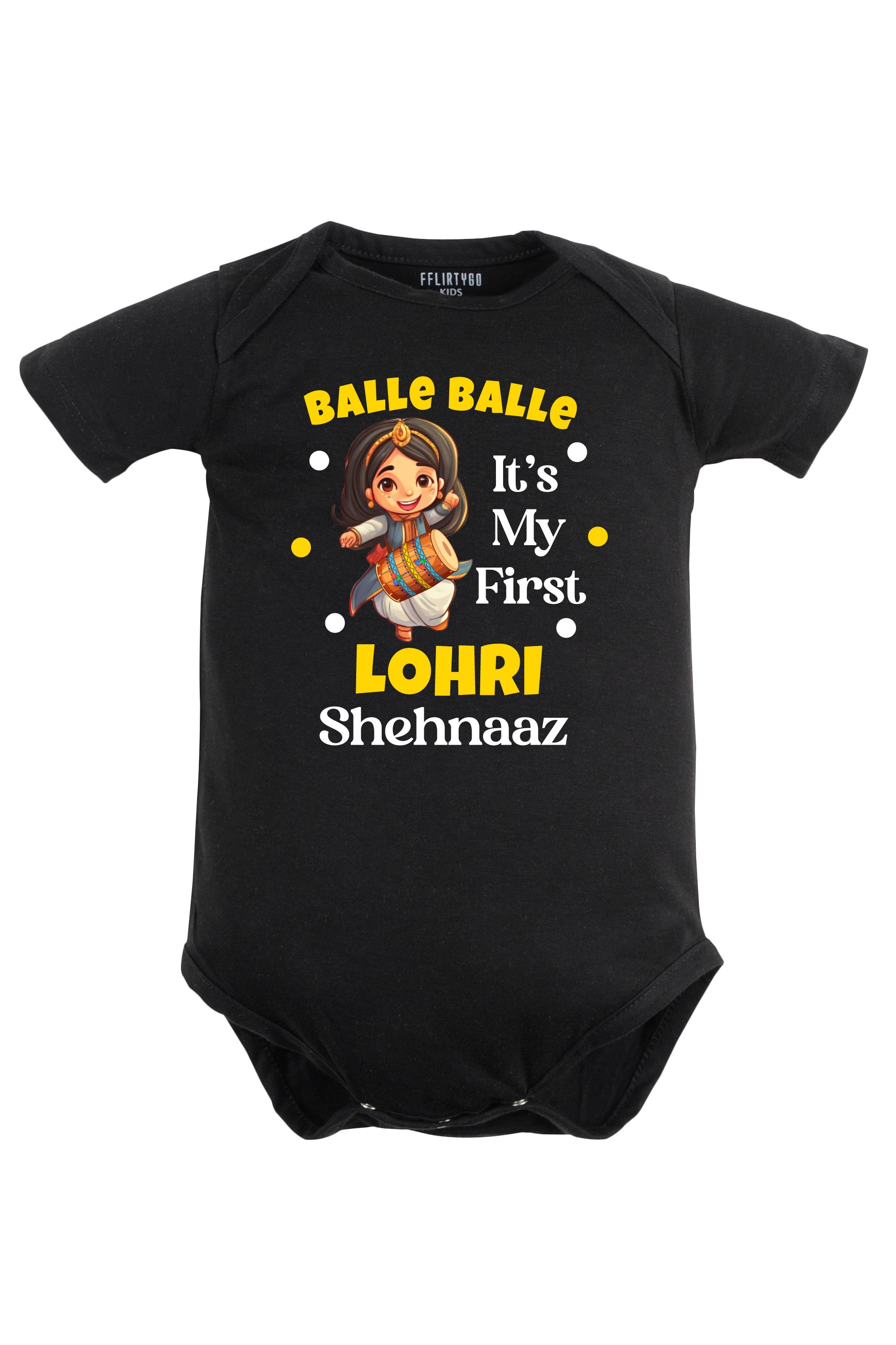 Balle Balle It's My First Lohri Baby Romper | Onesies w/ Custom Name