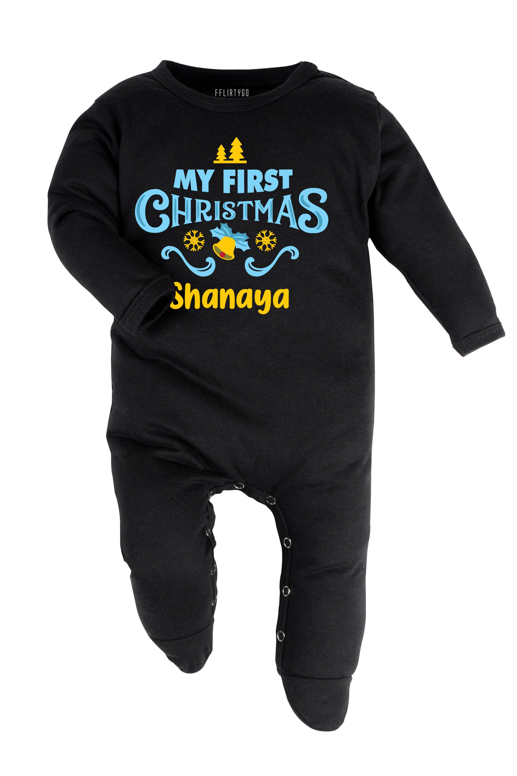 My First Christmas Baby Romper | Onesies w/ Custom Name