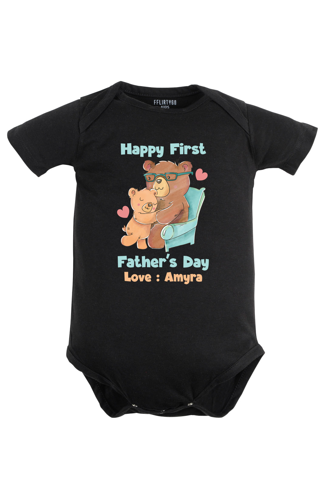 Happy First Father's Day Baby Romper | Onesies w/ Custom Name