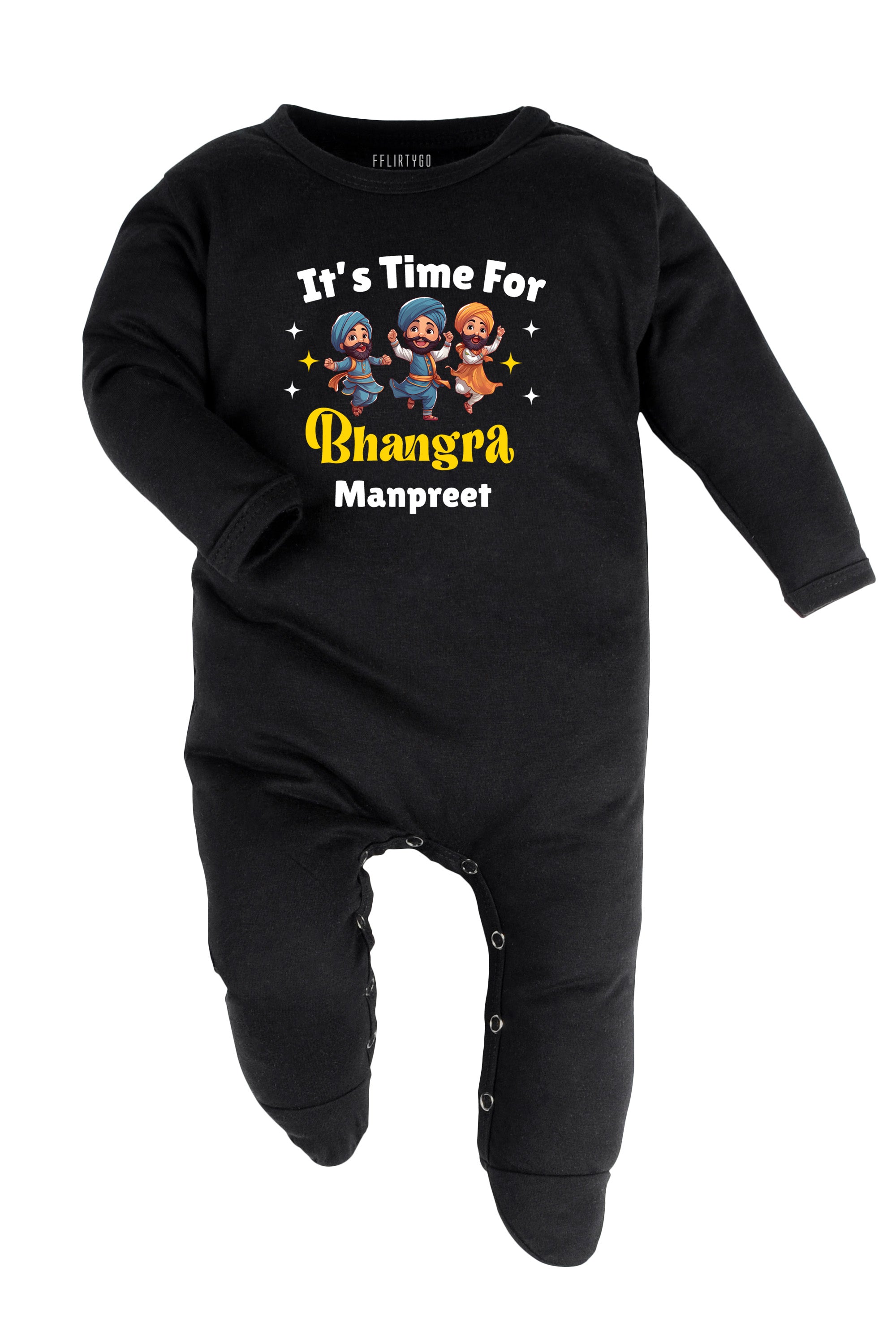 It's Time For Bhangra Baby Romper | Onesies w/ Custom Name