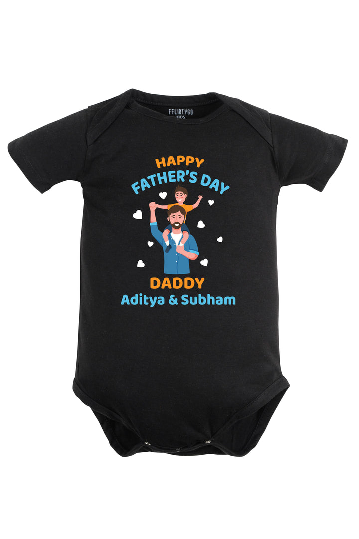 Happy Father's Day Daddy Baby Romper | Onesies w/ Custom Name