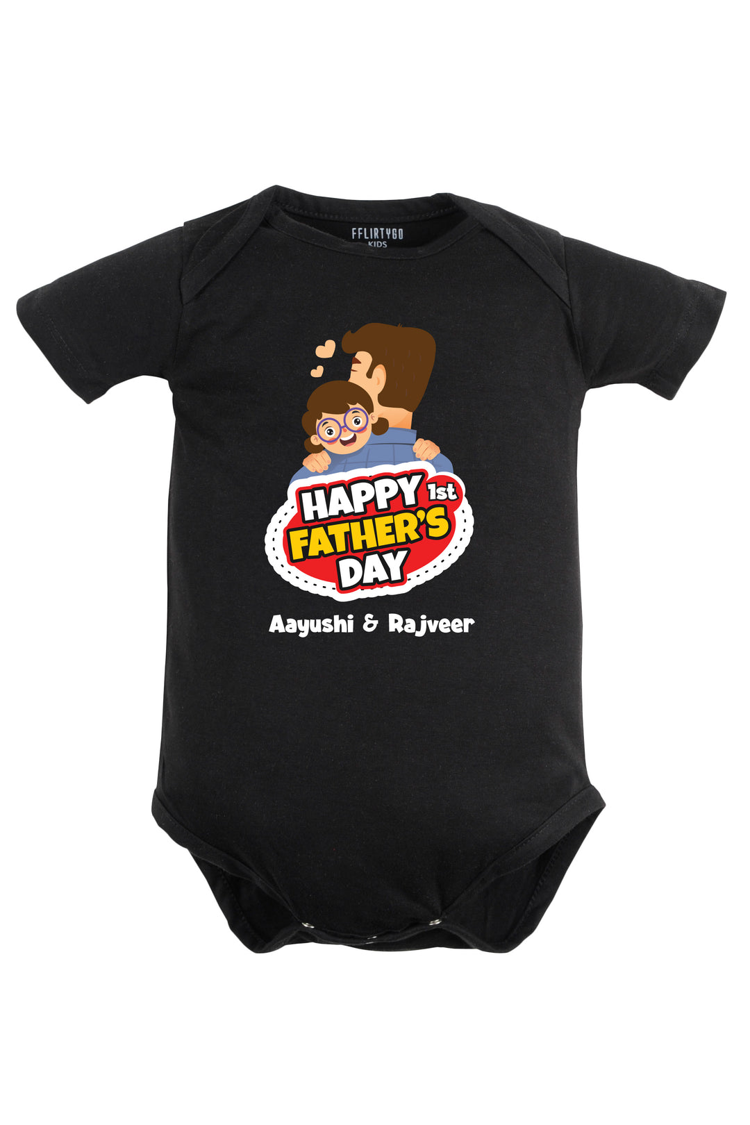 Happy 1st Father's Day Baby Romper | Onesies w/ Custom Name