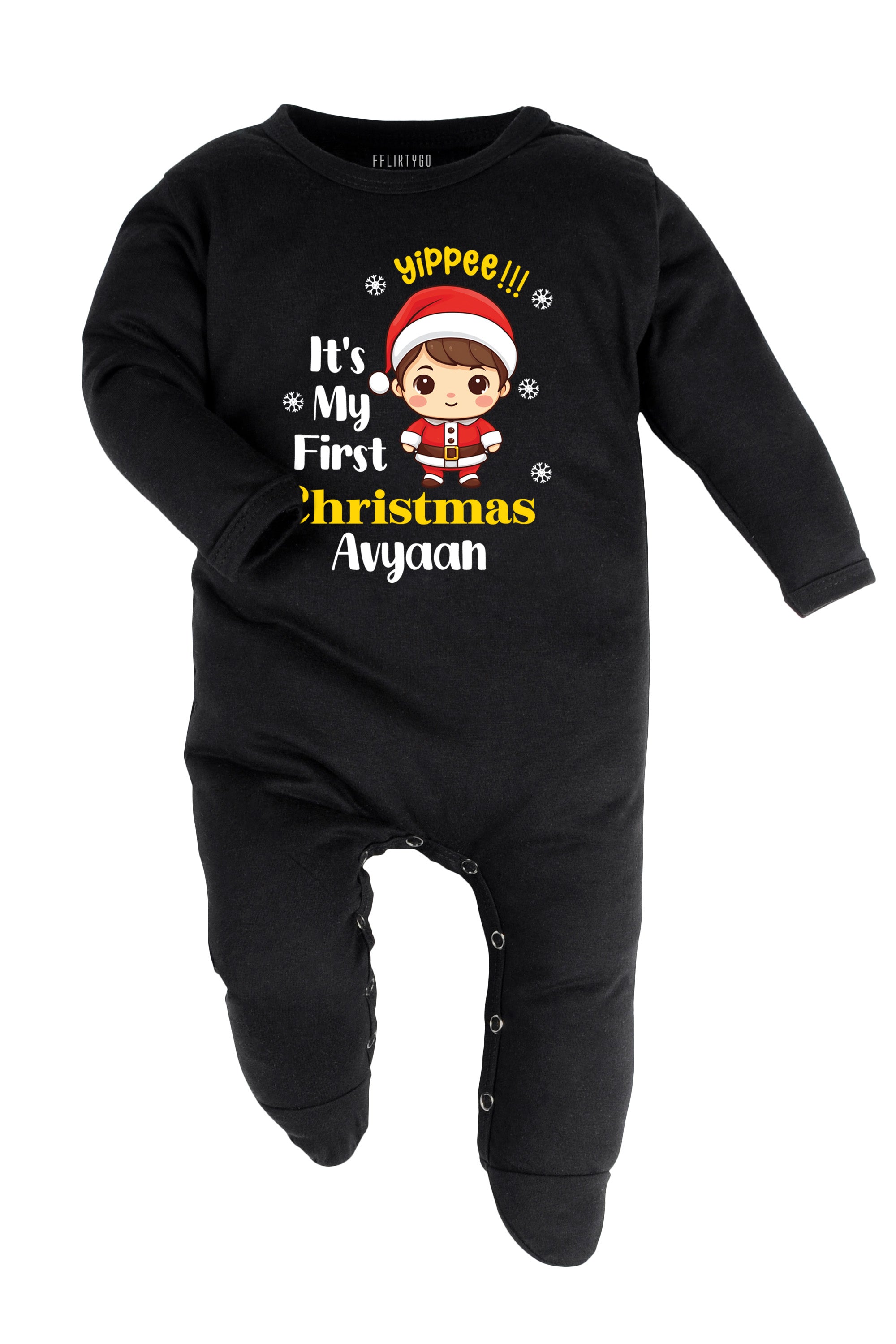 Yippee It's My First Christmas Baby Romper | Onesies w/ Custom Name