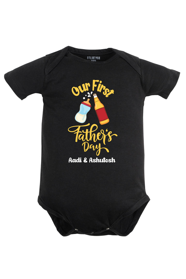 Our First Father's Day Baby Romper | Onesies w/ Custom Name