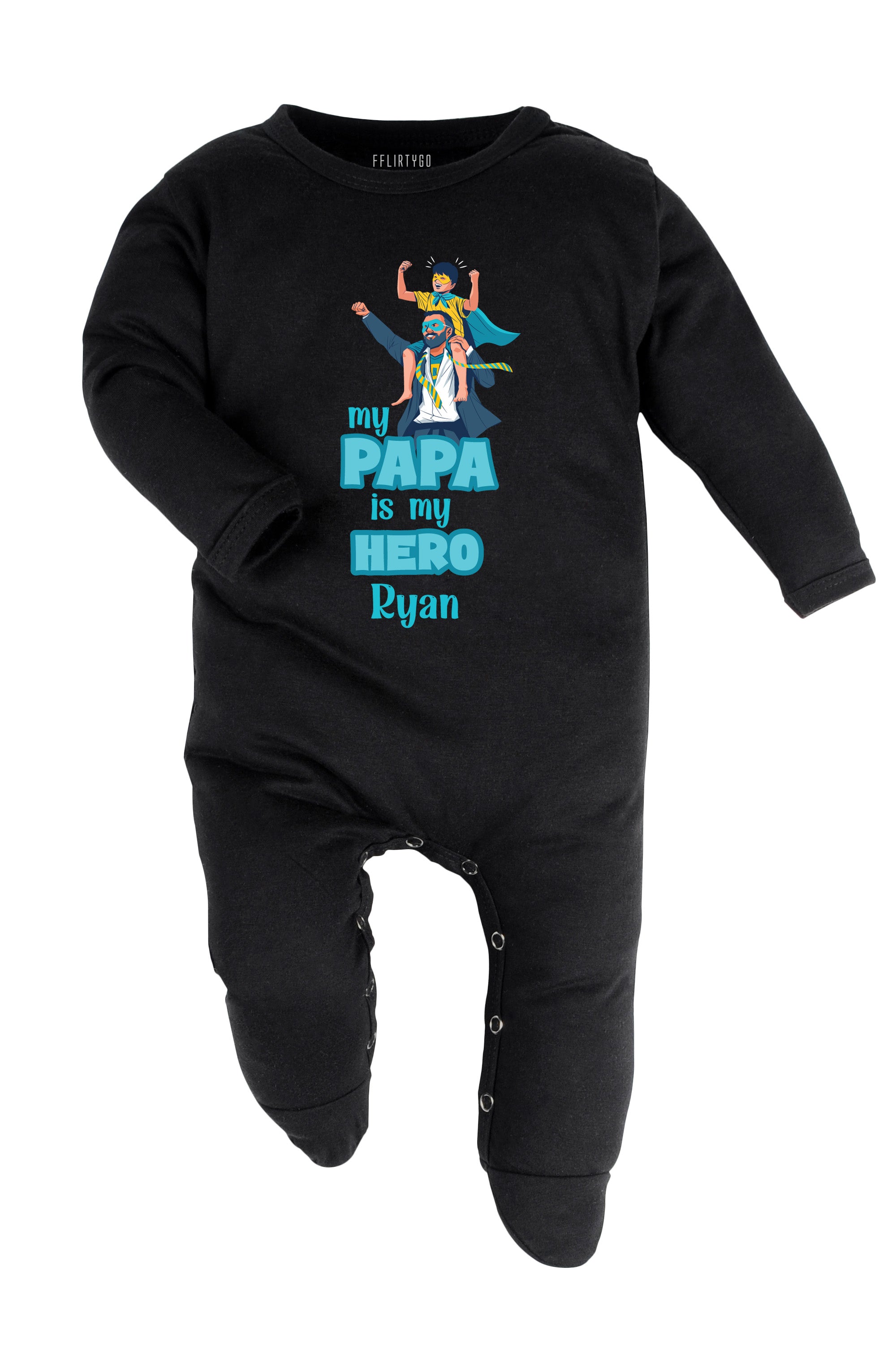 My Papa Is My Hero Baby Romper | Onesies w/ Custom Name