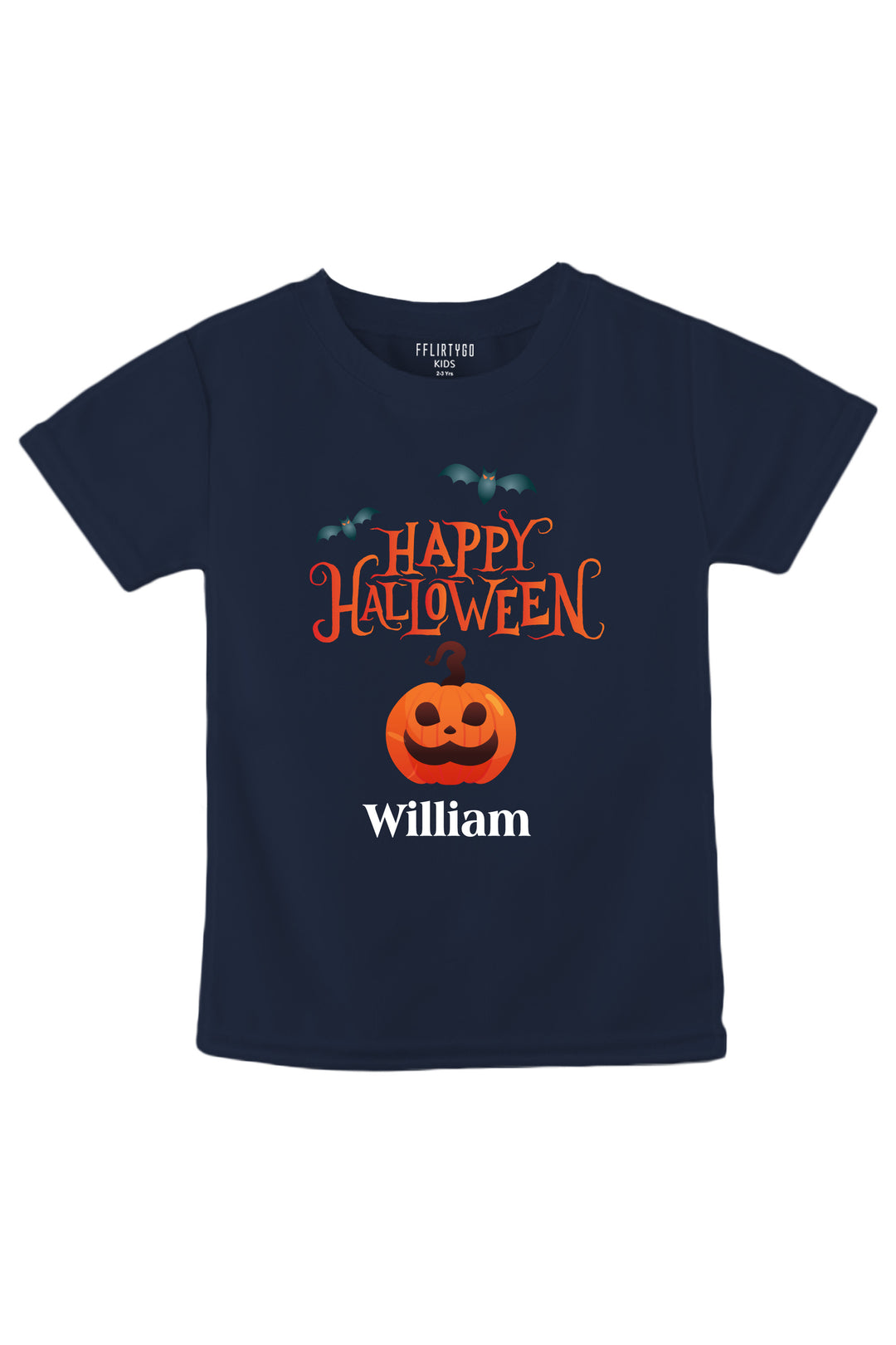 Happy Halloween Kids T Shirt w/ Custom Name