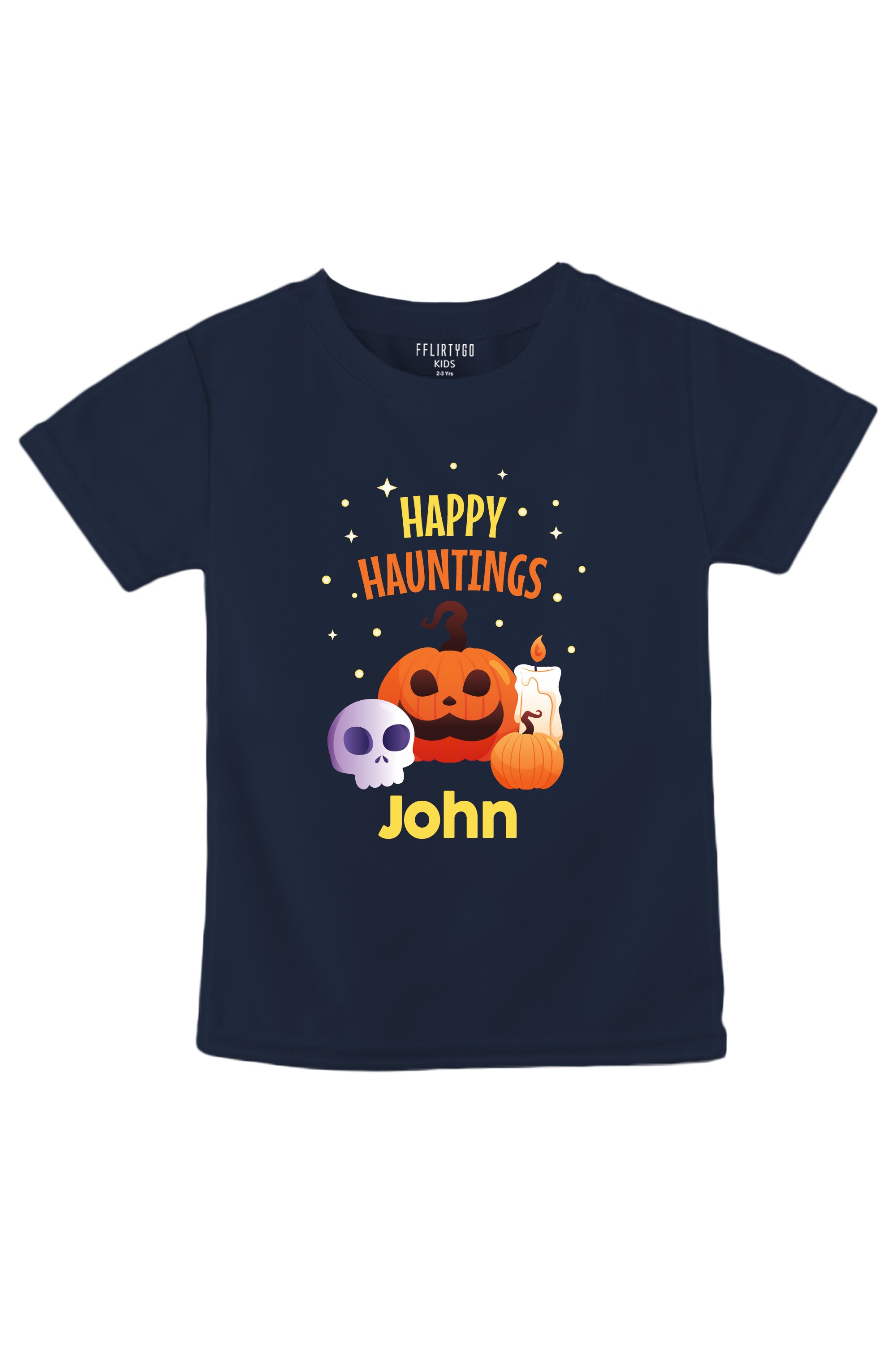 Happy Hauntings Kids T Shirt w/ Custom Name