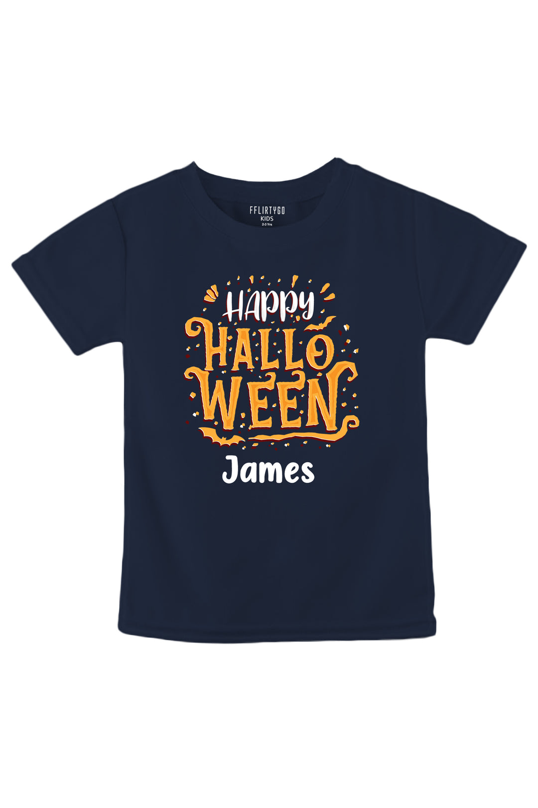 Happy Halloween Kids T Shirt w/ Custom Name