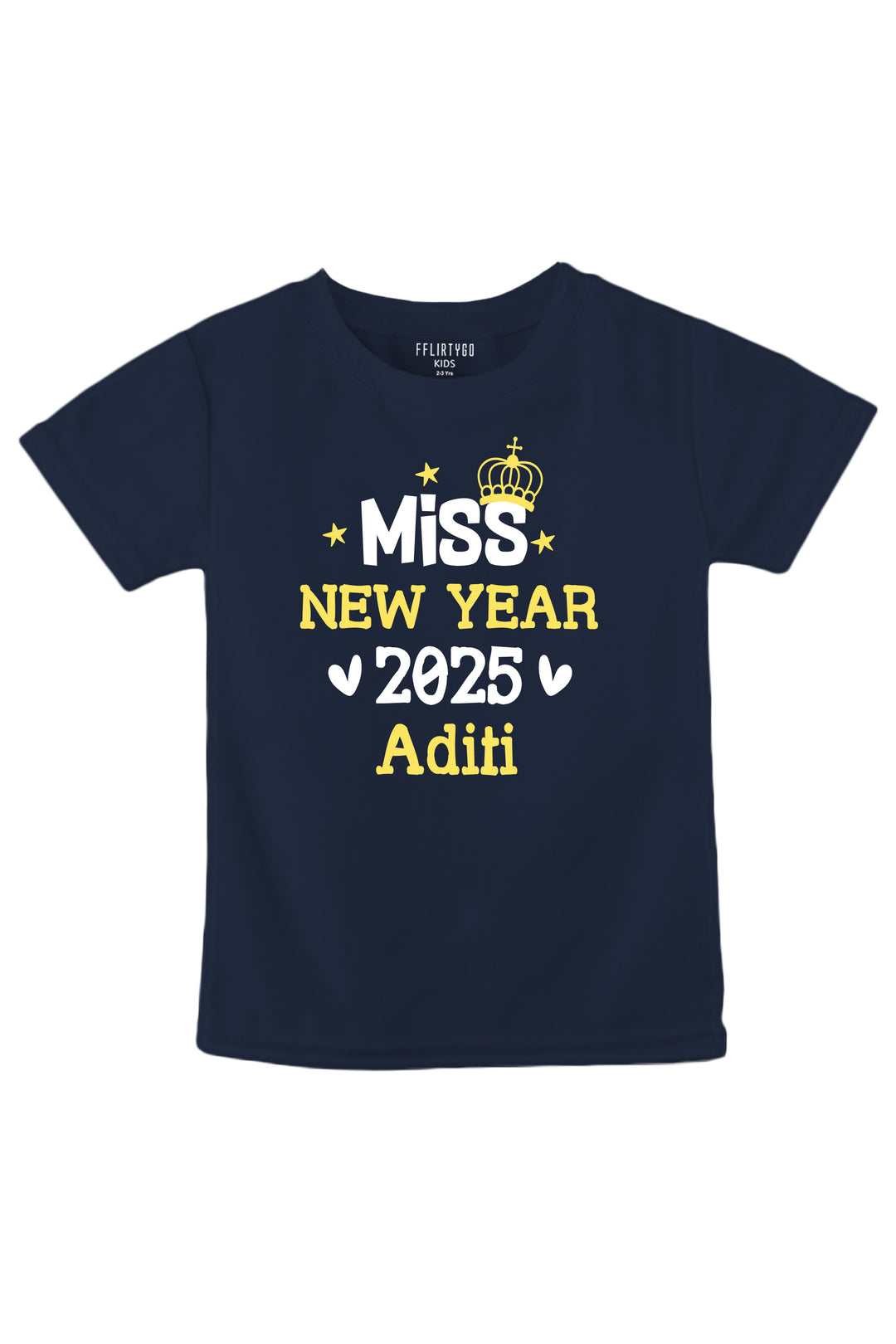 Miss New Year 2025 Kids T Shirt w/ Custom Name